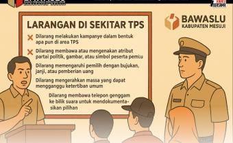 Bawaslu Mesuji Tegaskan Larangan di Sekitar TPS