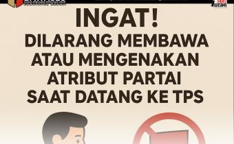 Bawaslu Ingatkan Warga Tidak Bawa Atribut Partai ke TPS