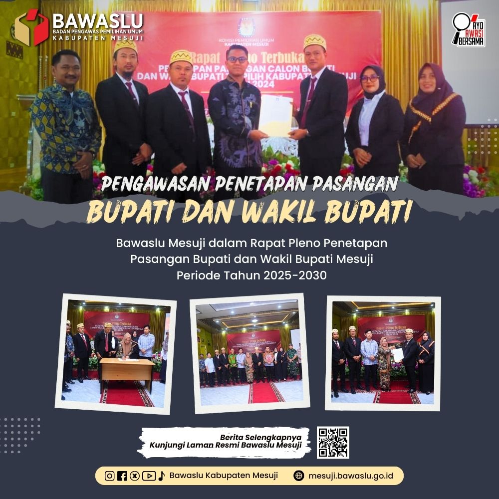 penetapan bupati dan wakil bupati mesuji