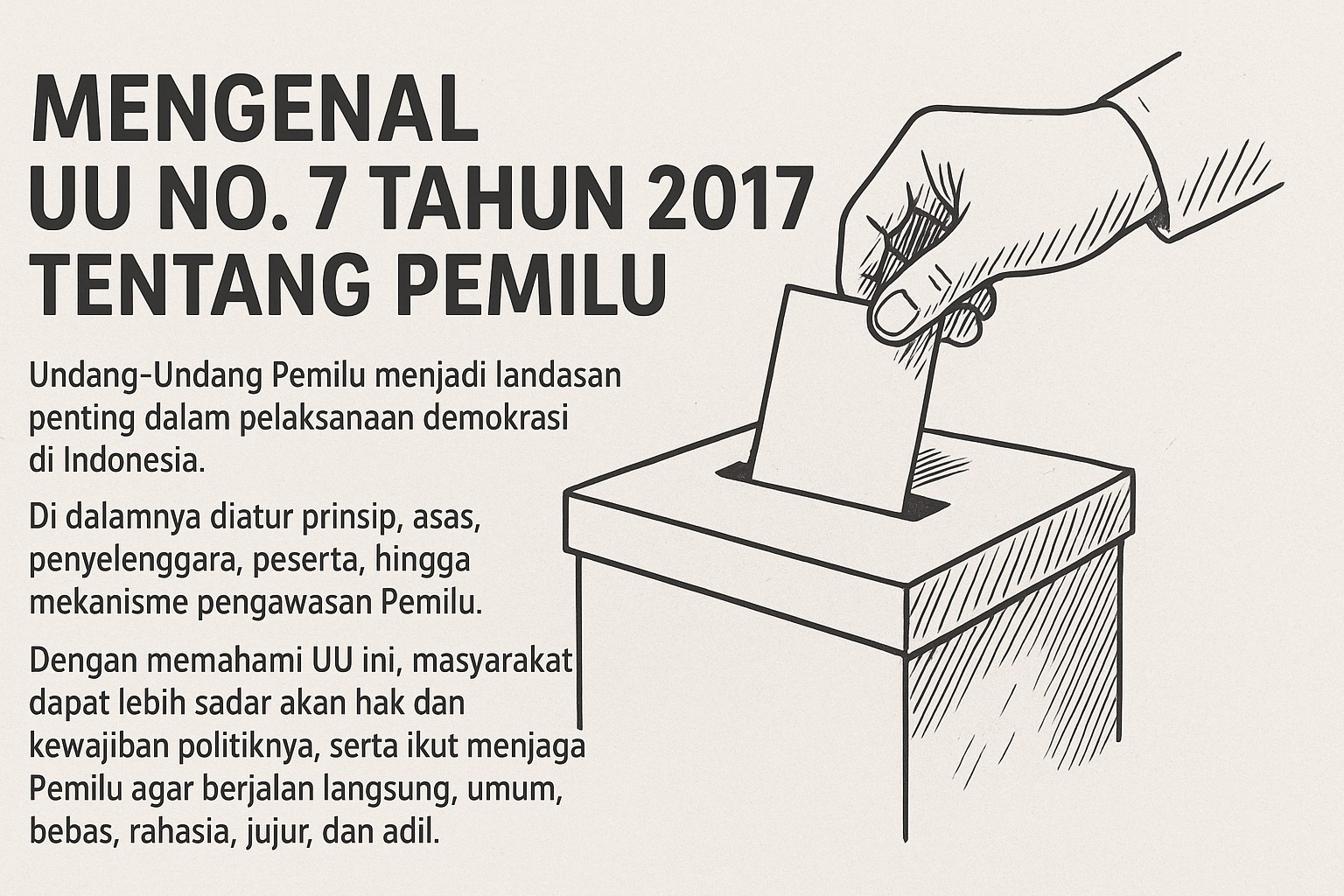 Mengenal UU No. 7 Tahun 2017 tentang Pemilu