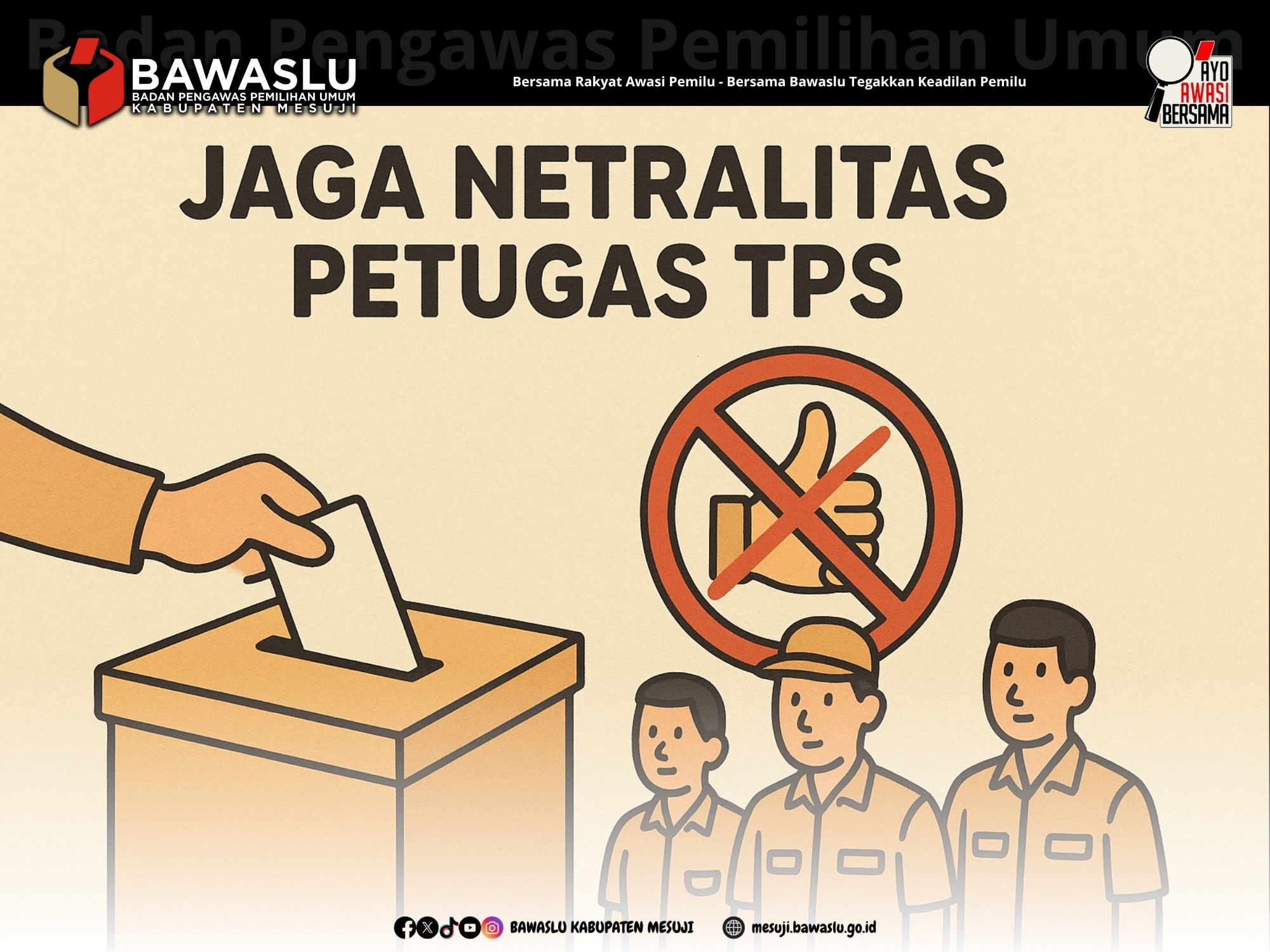 Petugas TPS Diminta Hindari Politik Praktis Demi Pemilu Berintegritas