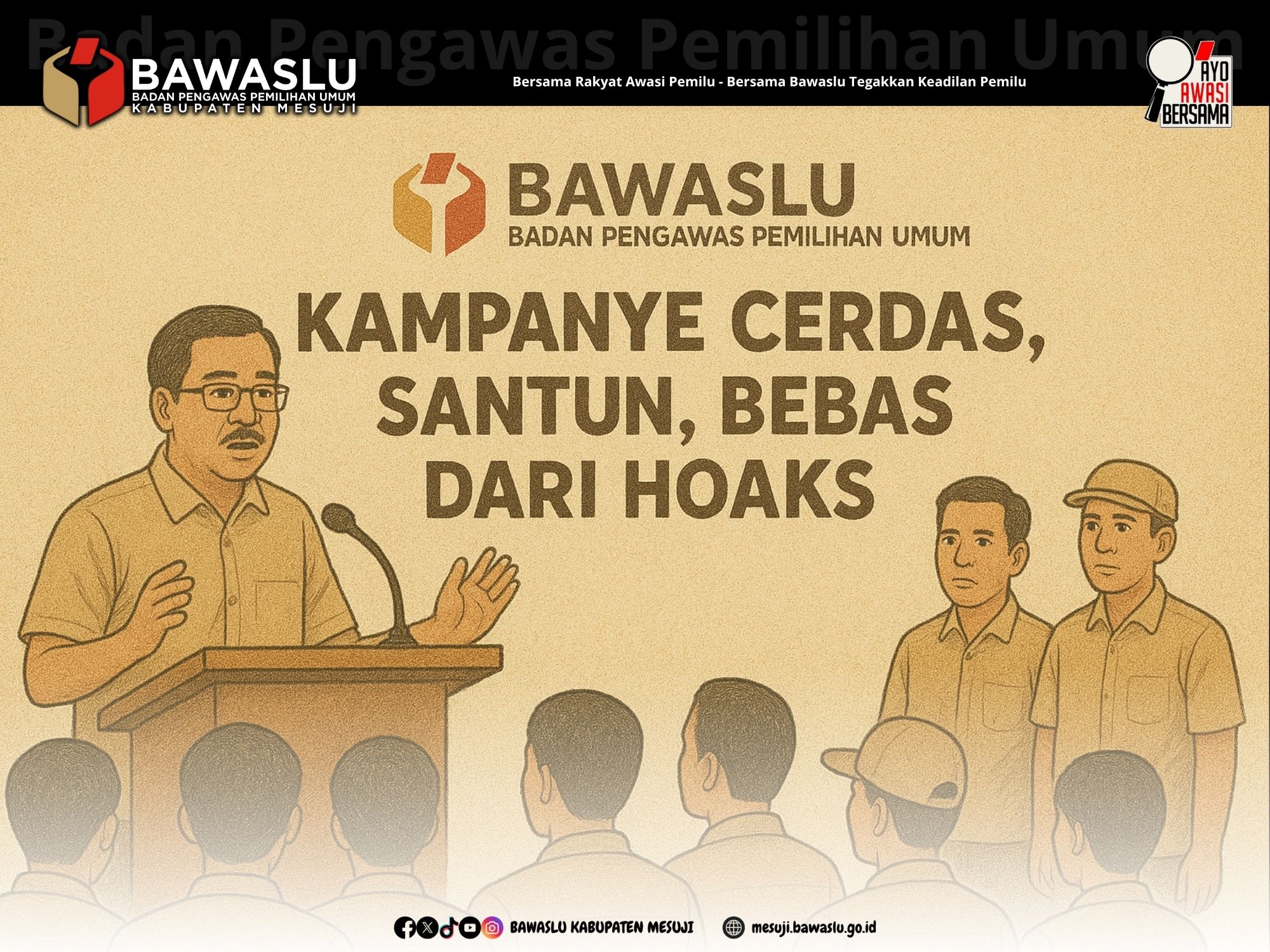 Hindari Hoaks, Bawaslu Mesuji Dorong Kampanye yang Cerdas dan Santun