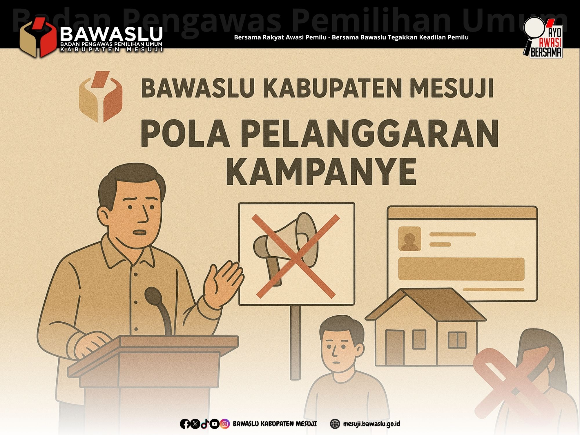 Bawaslu Mesuji Soroti Tren Pelanggaran Kampanye dari Tahun ke Tahun