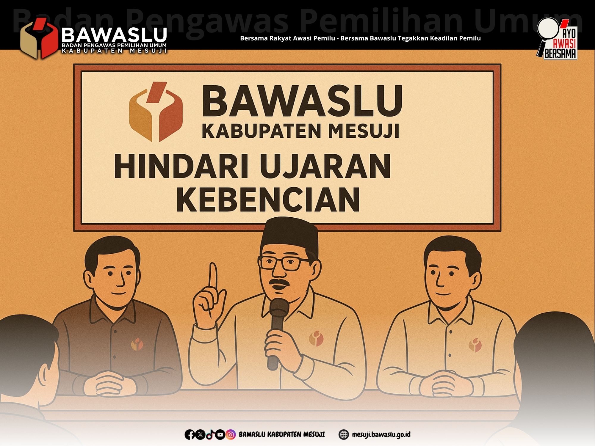 Bawaslu Ajak Peserta Pemilu Hindari Ujaran Kebencian