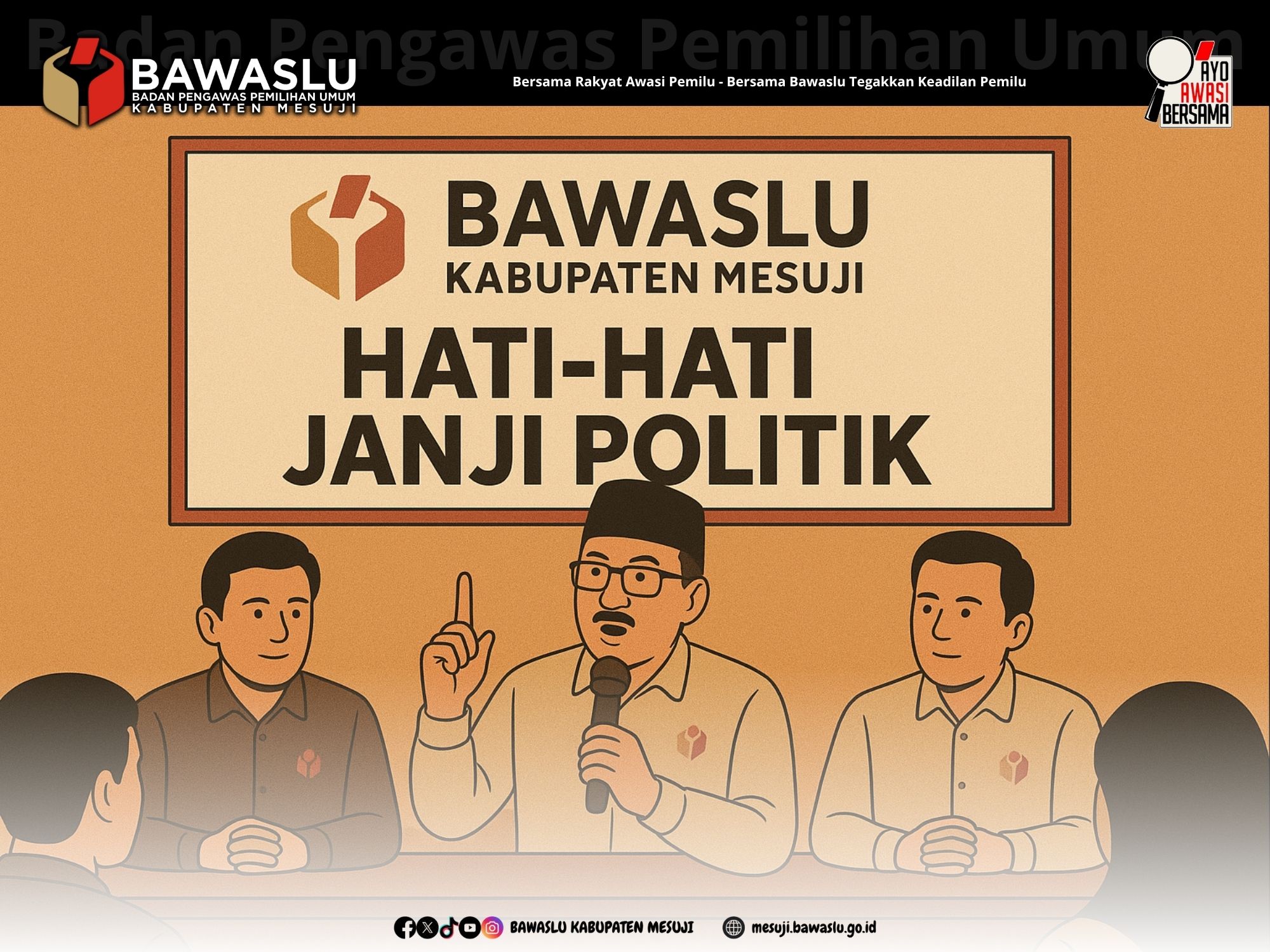 Bawaslu Mesuji Ingatkan Pemilih Cermat Menilai Janji Politik