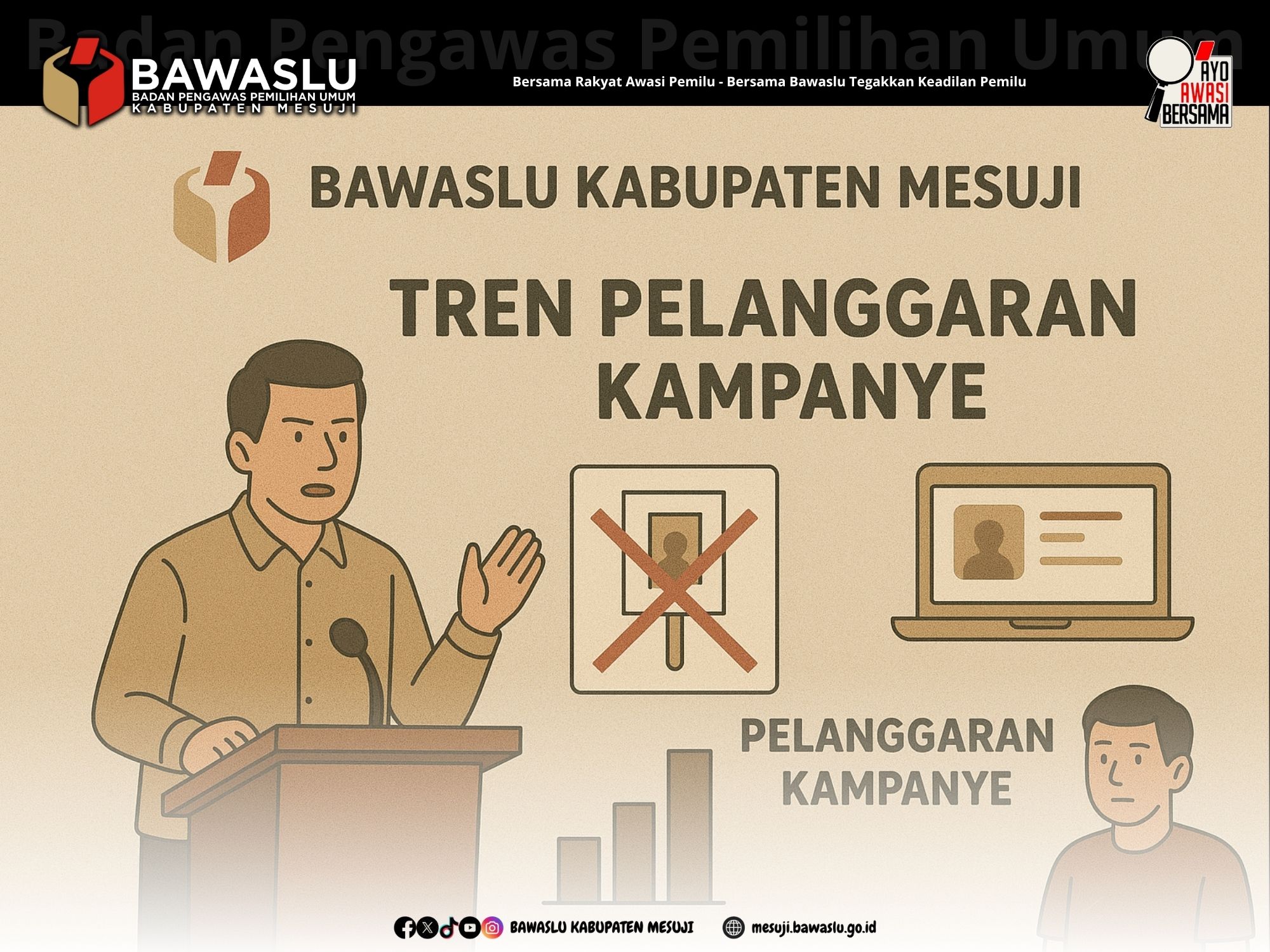 Dari Spanduk Ilegal hingga Hoaks, Bawaslu Mesuji Ungkap Tren Pelanggaran