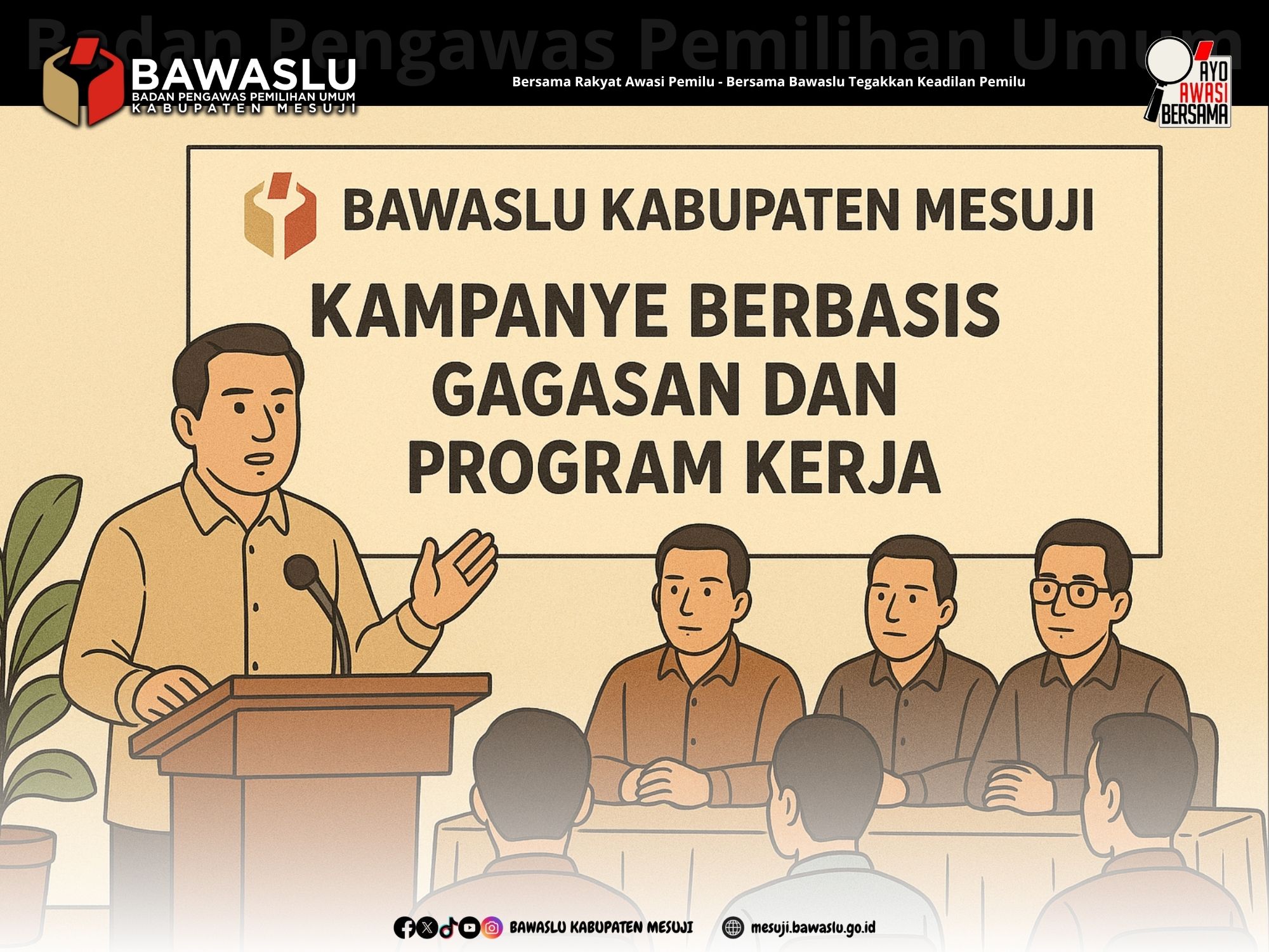 Dorong Politik Gagasan, Bawaslu Mesuji Ingatkan Peserta Pemilu
