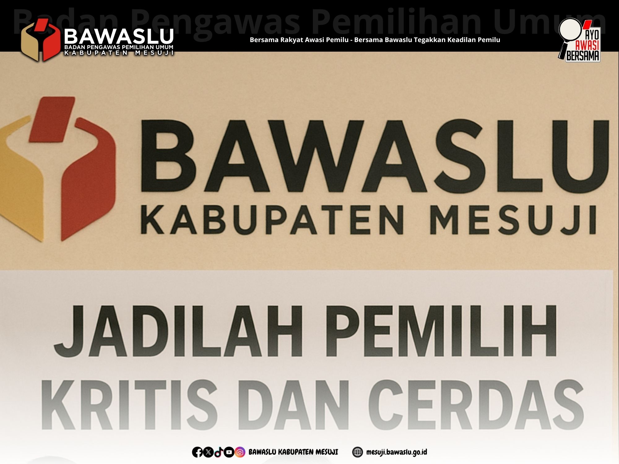 Bawaslu Mesuji Ajak Pemilih Kritis Nilai Janji Politik