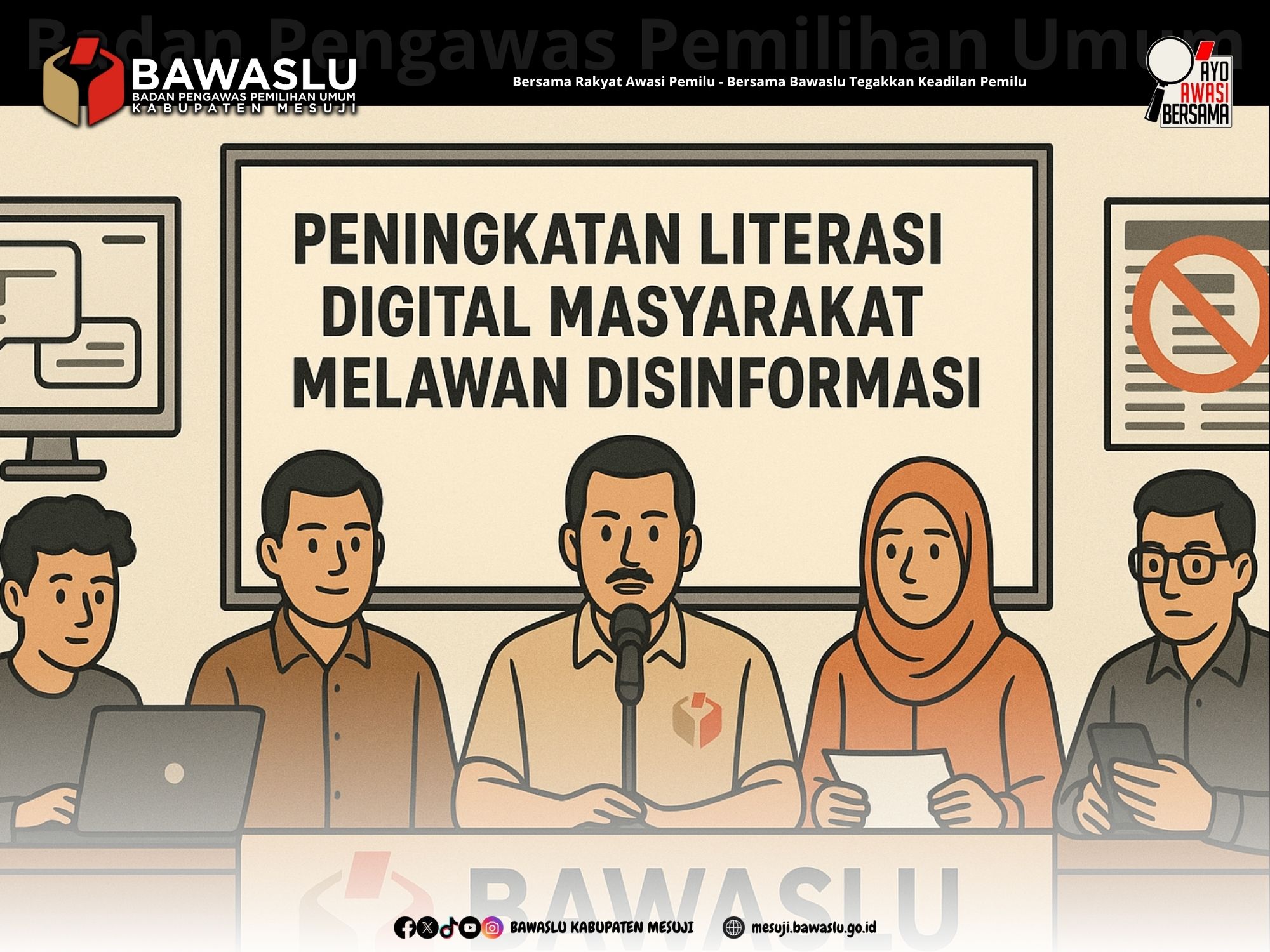 Bawaslu Mesuji Dorong Literasi Digital untuk Lawan Disinformasi Pemilu