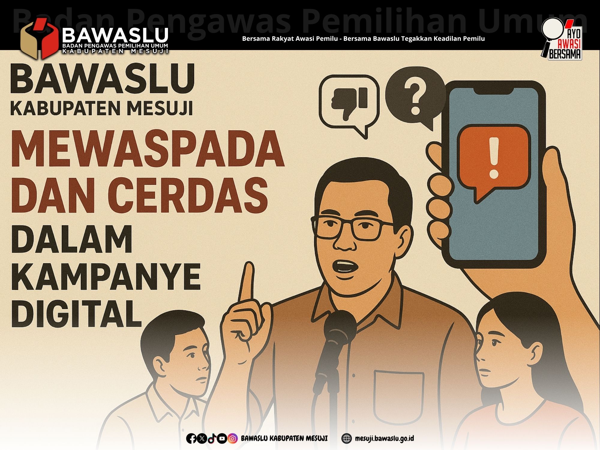 Bawaslu Mesuji Ajak Pemilih Kritis terhadap Kampanye Digital