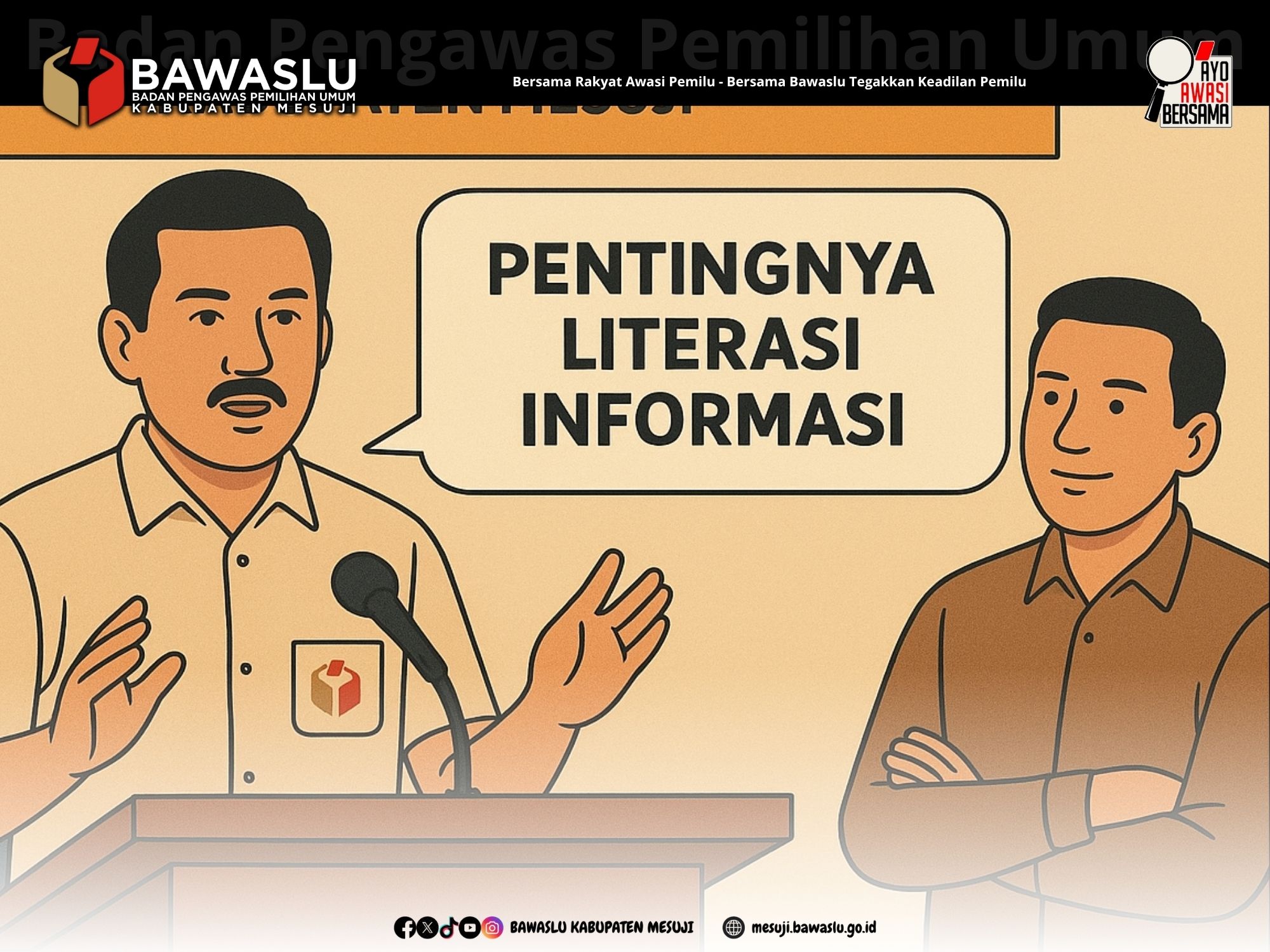 Bawaslu Mesuji: Literasi Informasi Kunci Cegah Manipulasi Opini Publik