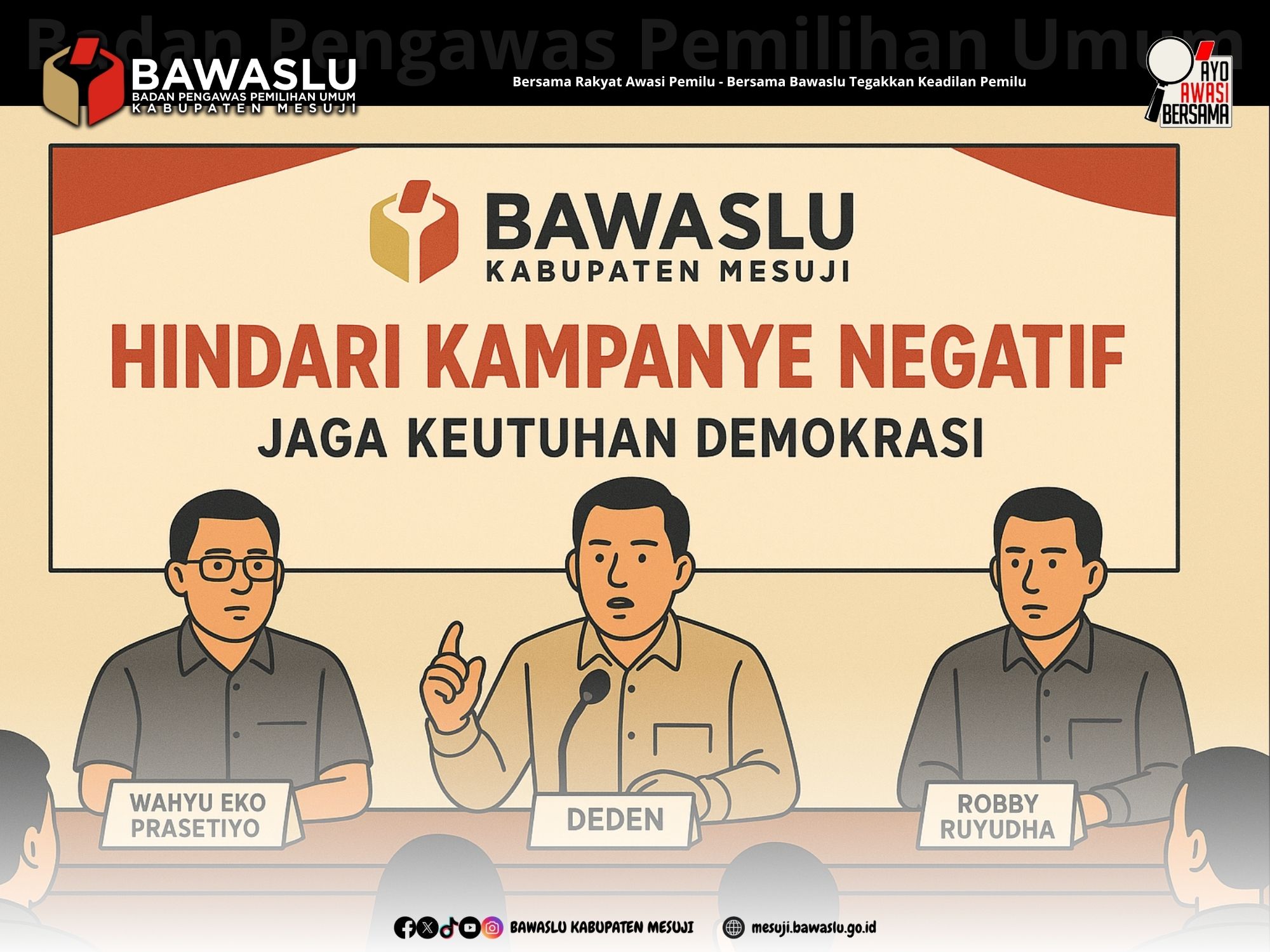 Bawaslu Mesuji Dorong Peserta Pemilu Hindari Kampanye Negatif