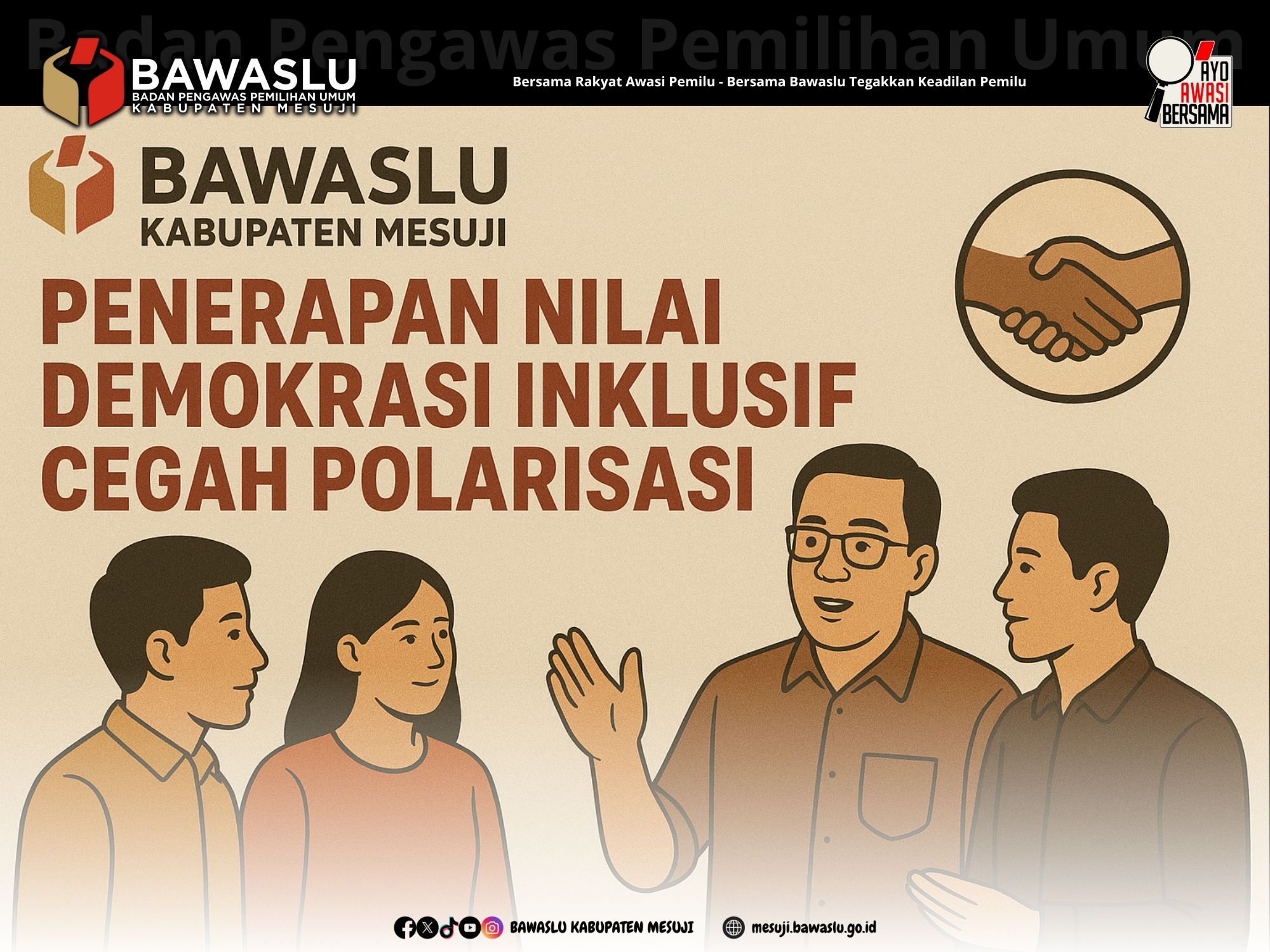 Hindari Polarisasi, Bawaslu Mesuji Tekankan Nilai Demokrasi Inklusif