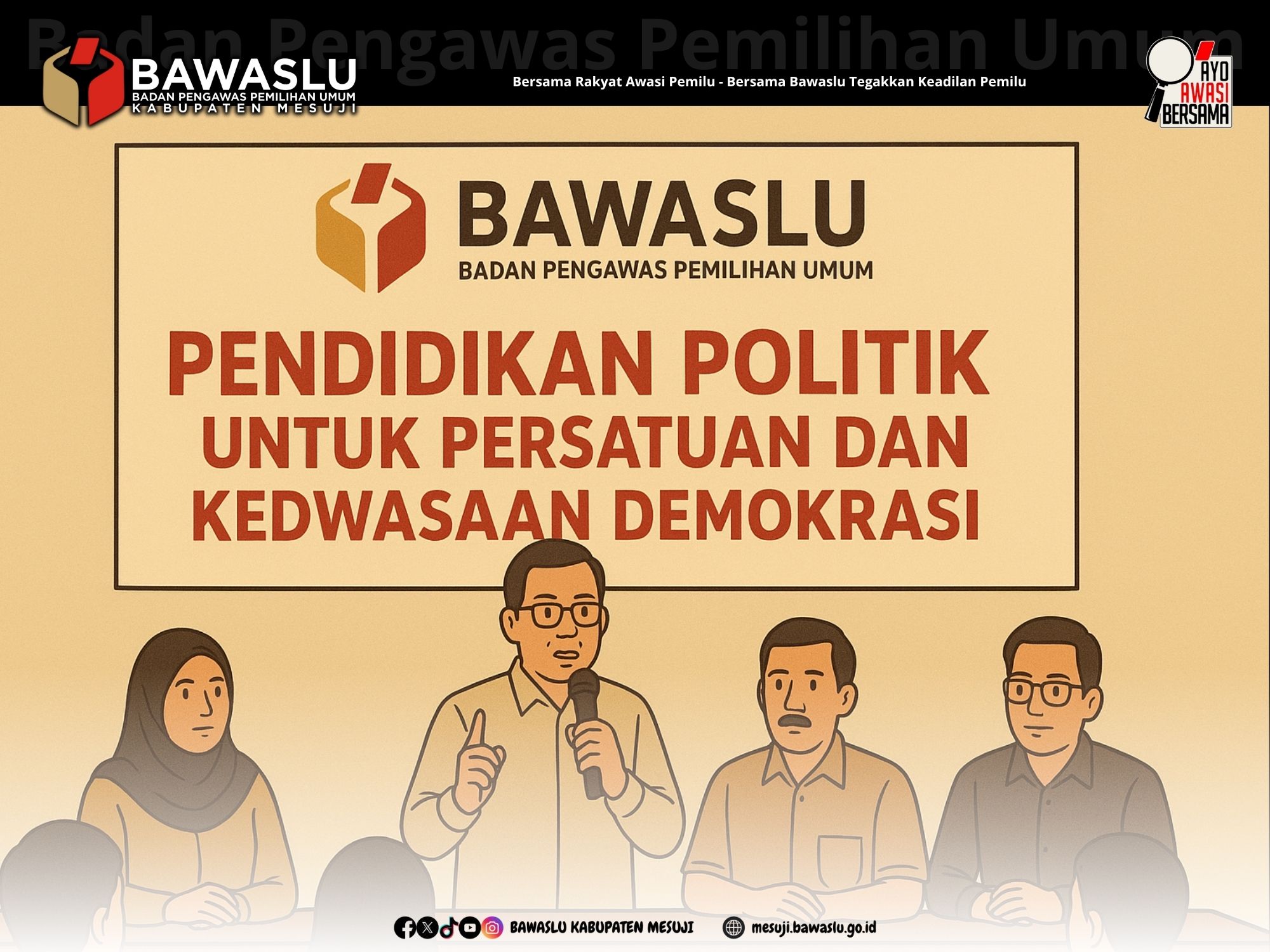 Bawaslu Mesuji Dorong Pendidikan Politik yang Menghindari Polarisasi