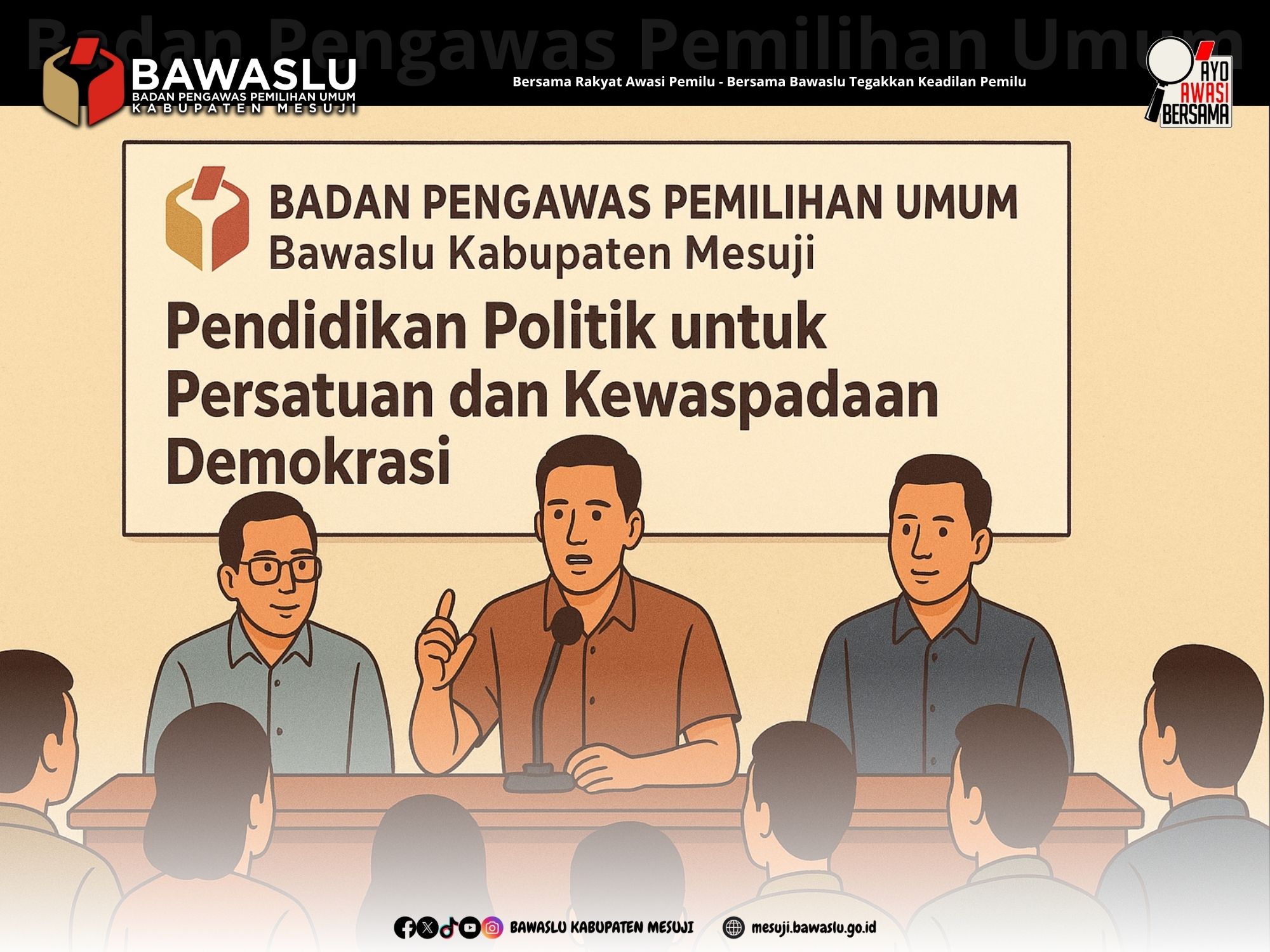 Bawaslu Mesuji Dorong Pendidikan Politik yang Menghindari Polarisasi