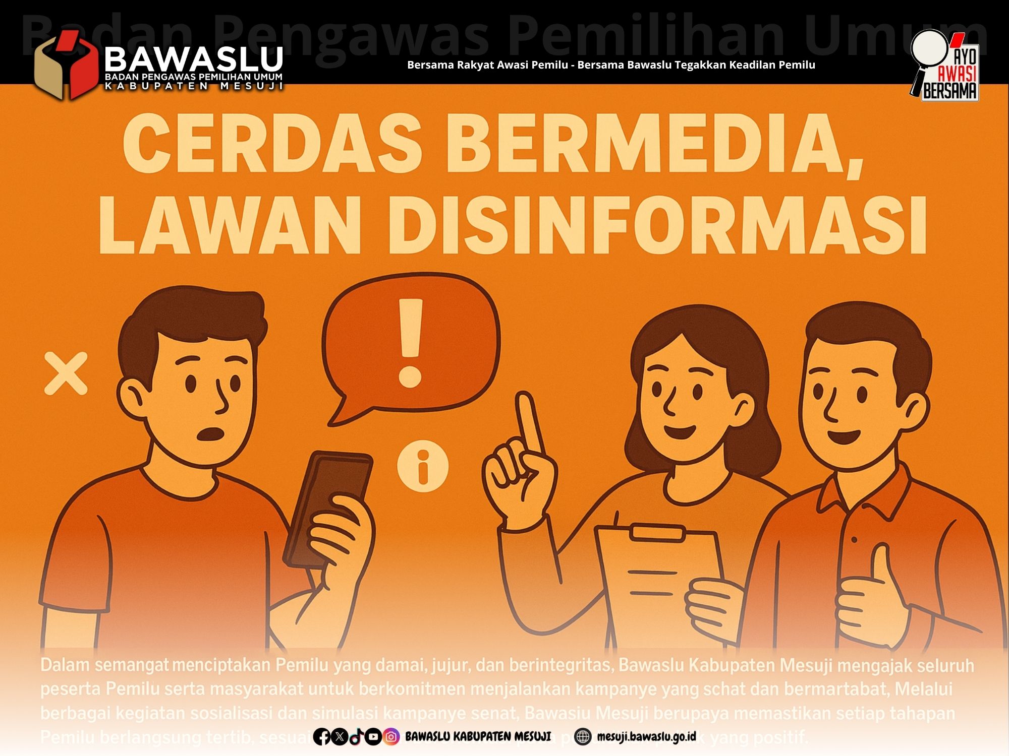 Bawaslu Mesuji Serukan Politik Santun dan Beretika