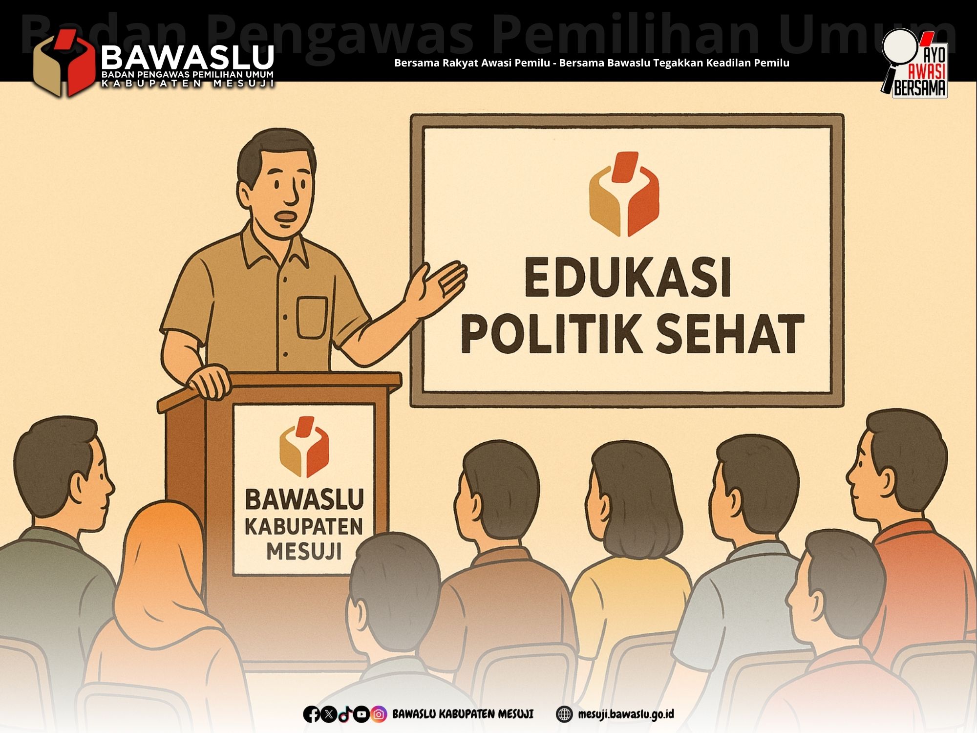 Bawaslu Mesuji Gencarkan Edukasi Politik Sehat di Tahun Pemilu