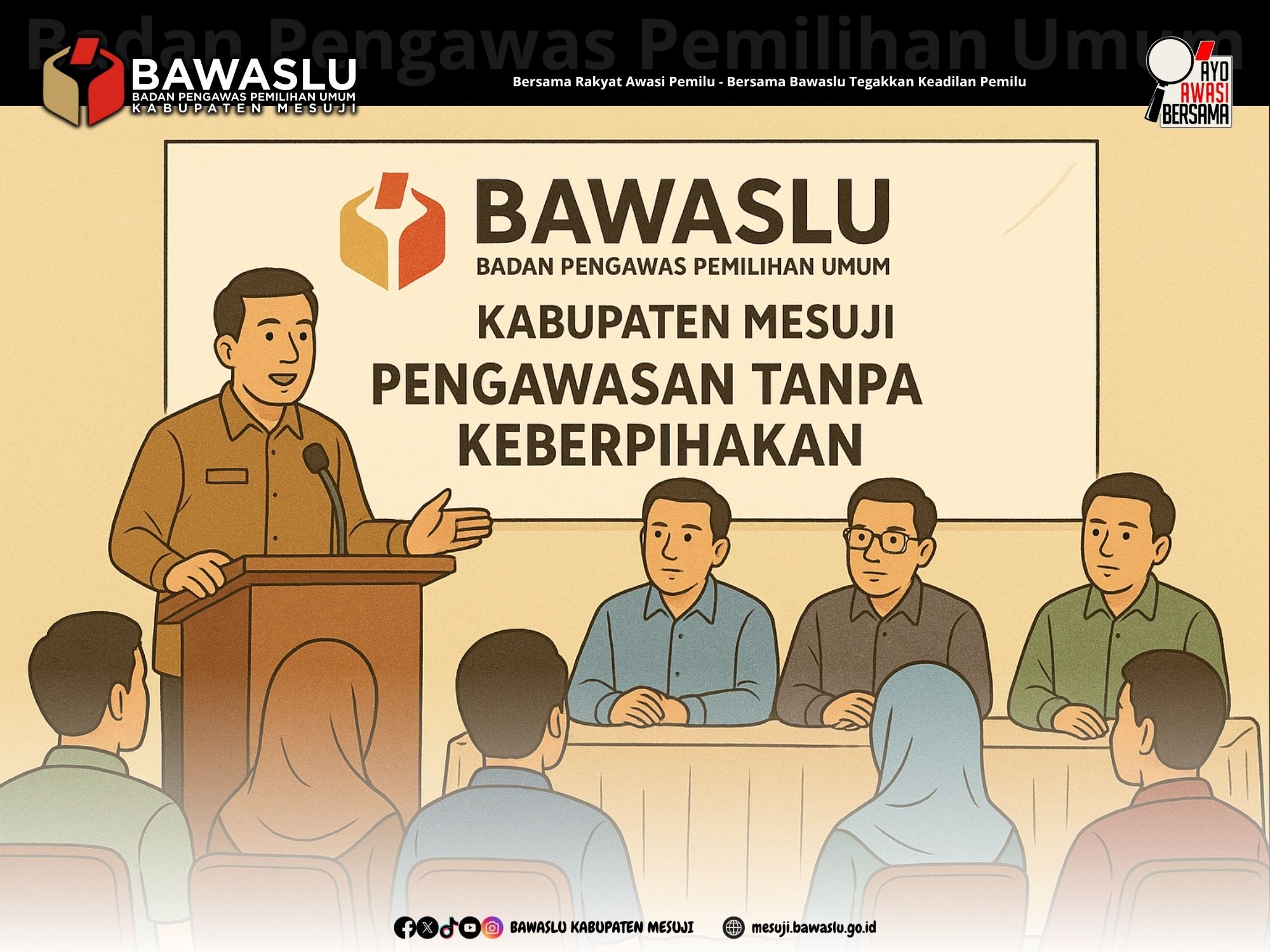 Bawaslu Mesuji Pastikan Pengawasan Tanpa Keberpihakan 