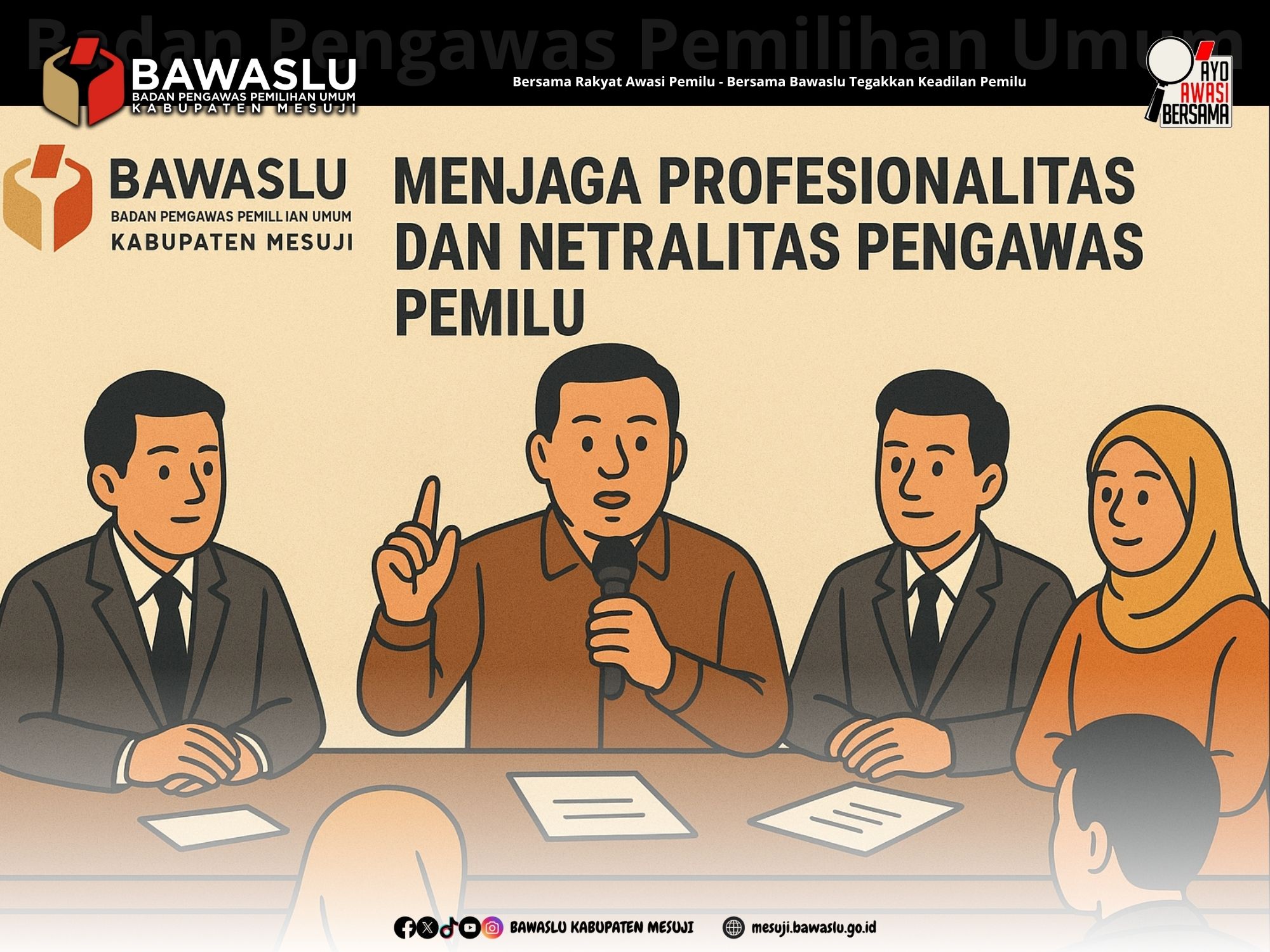 Bawaslu Mesuji Jaga Profesionalitas Pengawas di Tahun Politik
