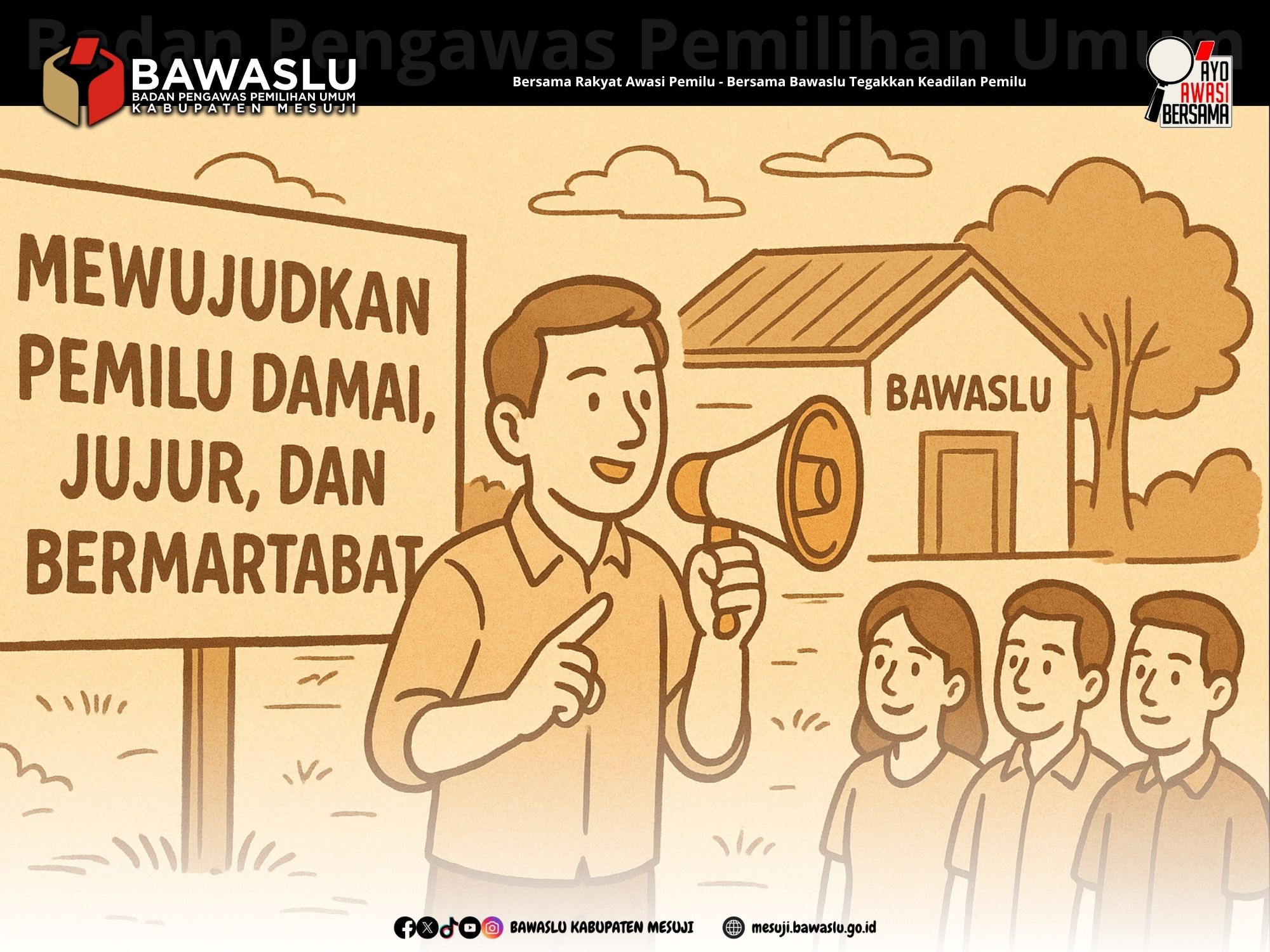 Bawaslu Ajak Masyarakat Wujudkan Pemilu Damai dan Bermartabat