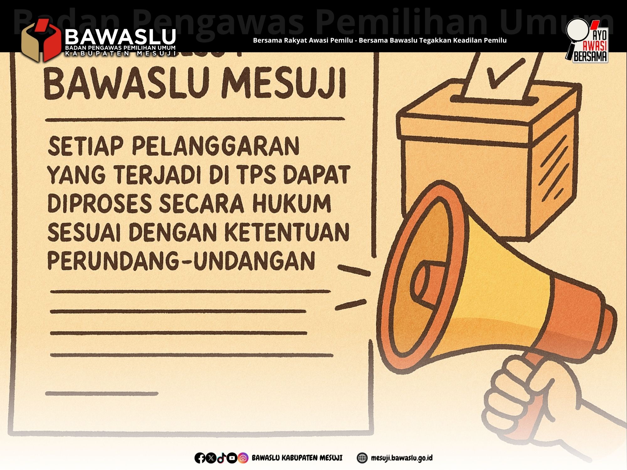 Robby Ruyudha: Pelanggaran di TPS Bisa Diproses Hukum