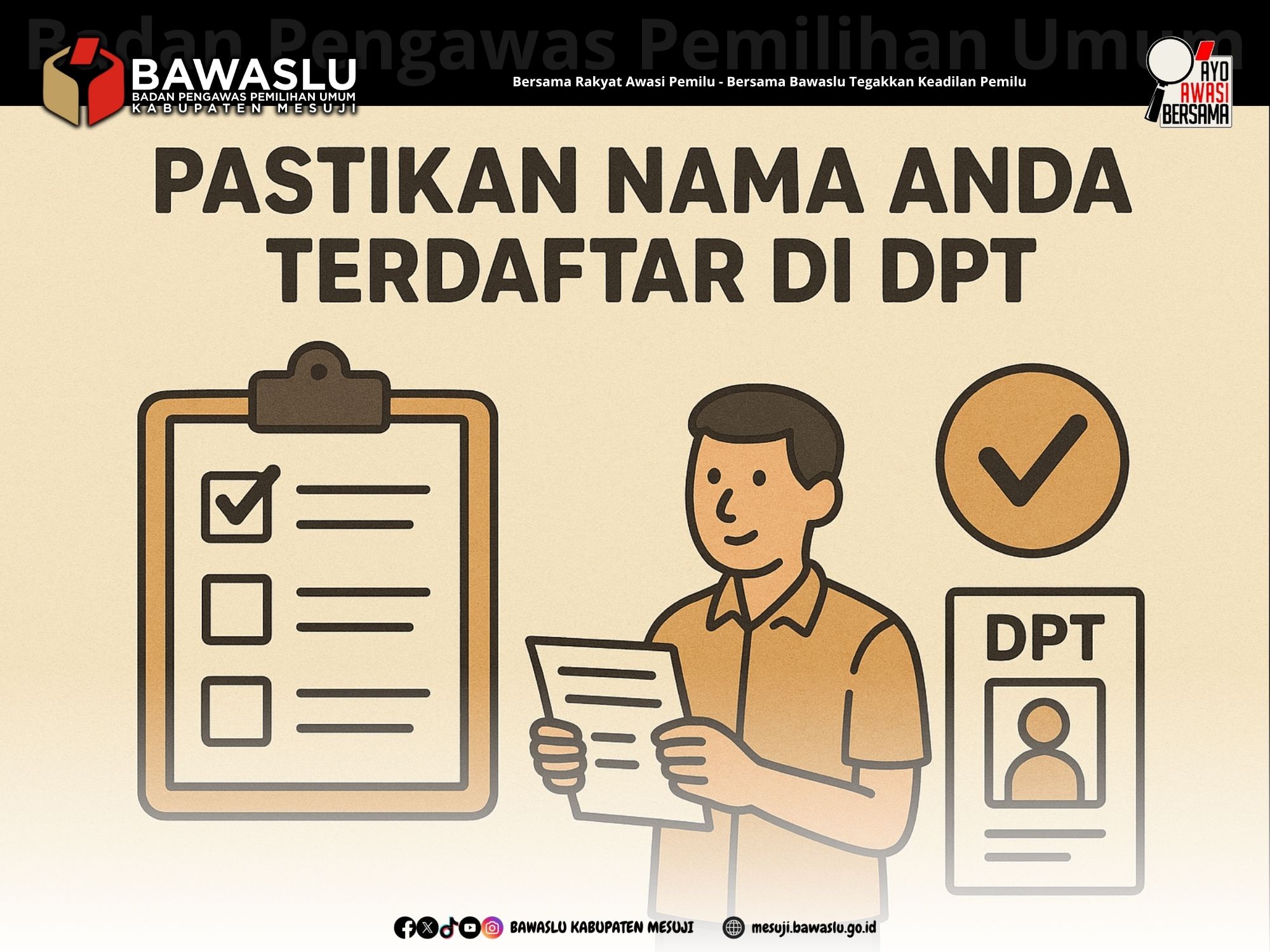 Wahyu Eko: Pastikan Nama Anda Terdaftar di DPT