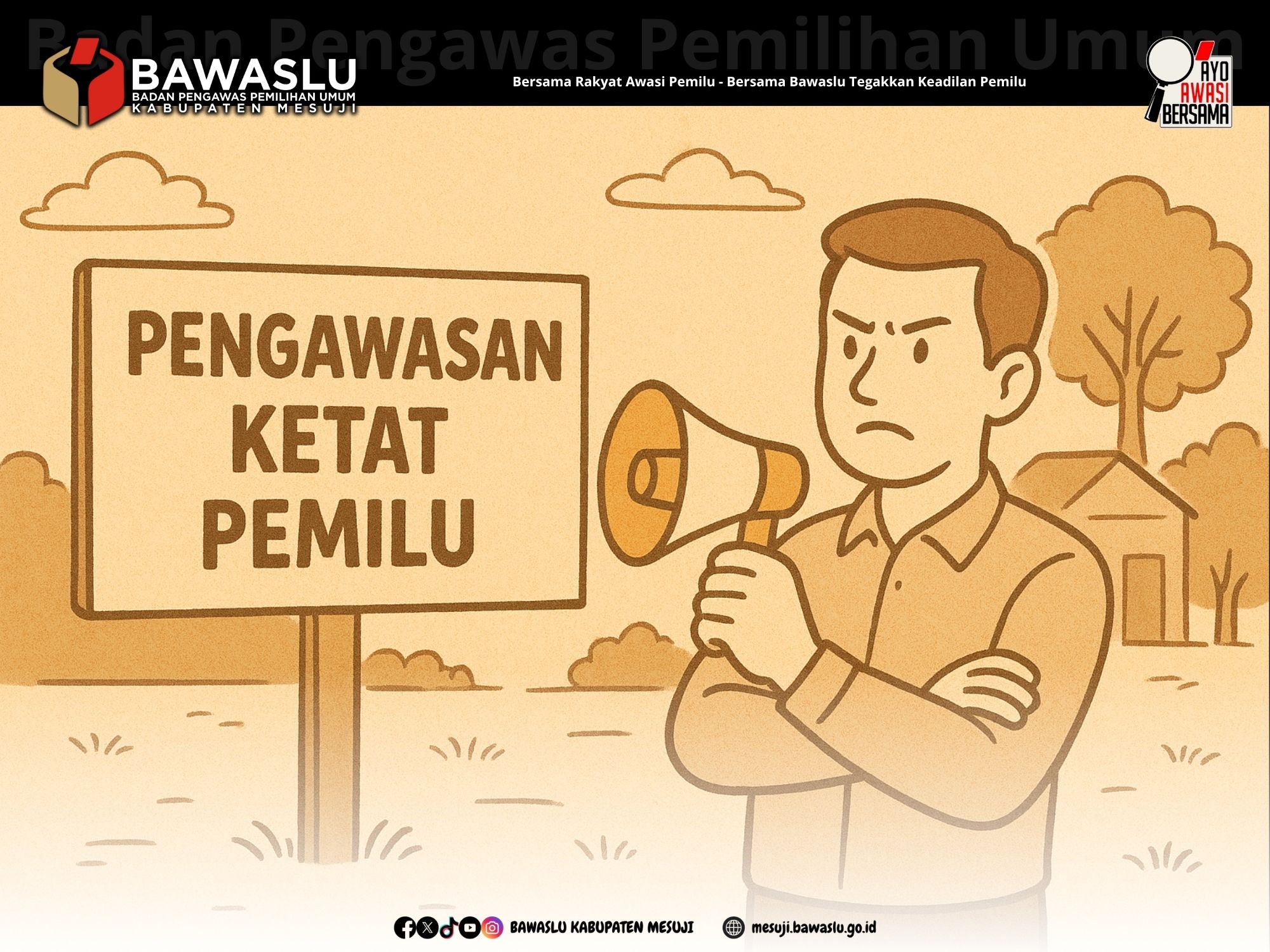 Pengawasan Ketat Bawaslu Mesuji Jaga Kejujuran Pemilu
