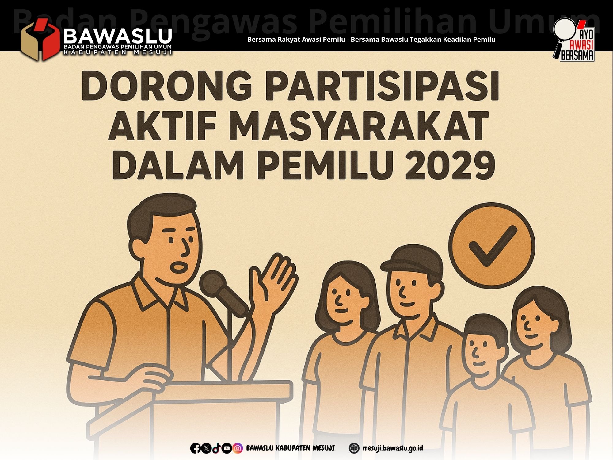 Bawaslu Mesuji Dorong Partisipasi Aktif Pemilih di Pemilu 2029