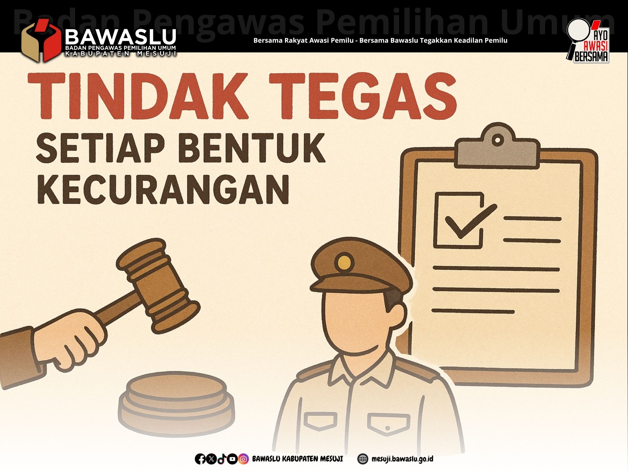Bawaslu Mesuji Tegaskan Sanksi bagi Pelaku Kecurangan