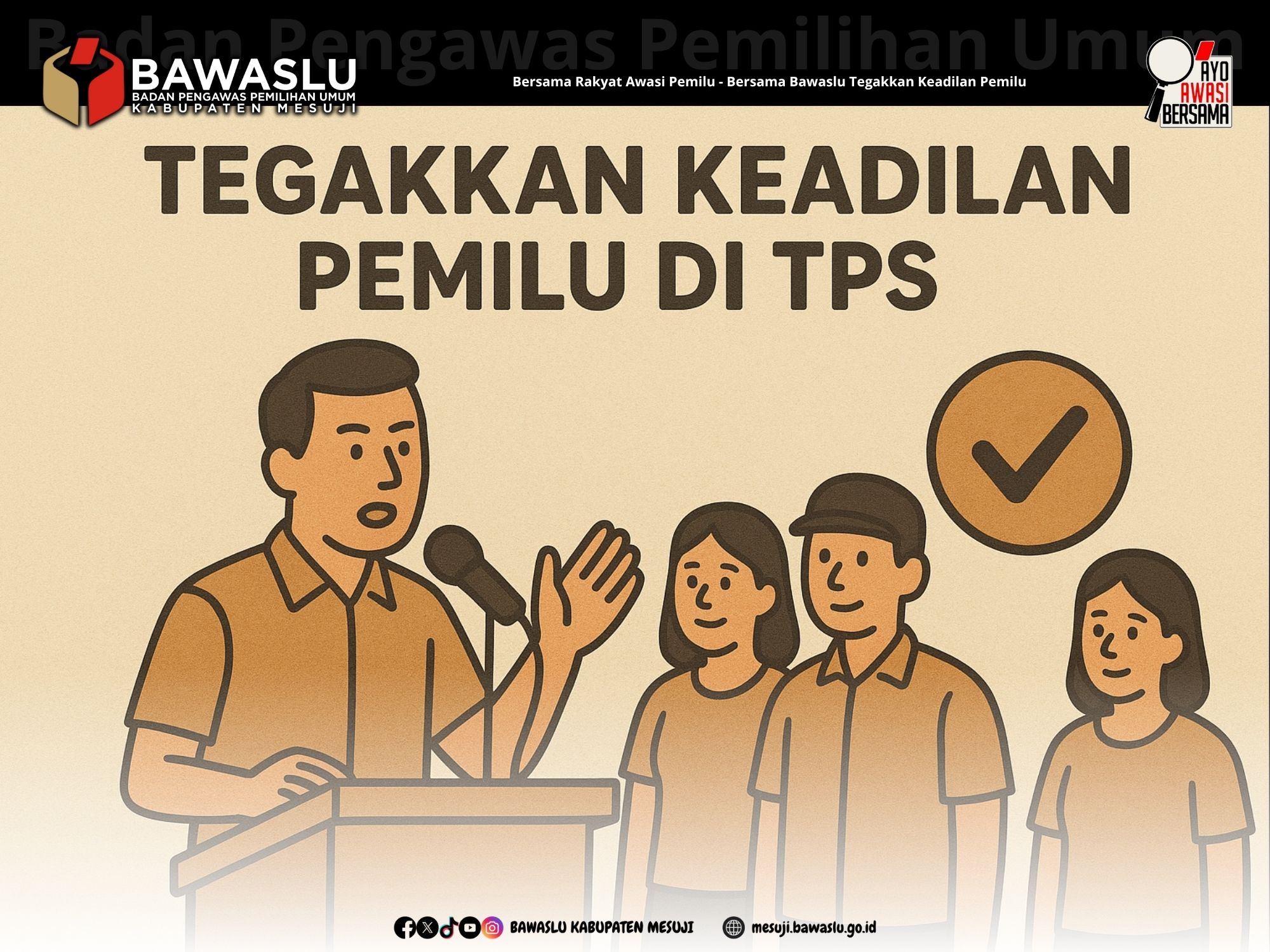 Bawaslu Mesuji Tegakkan Keadilan Pemilu Hingga Tingkat TPS