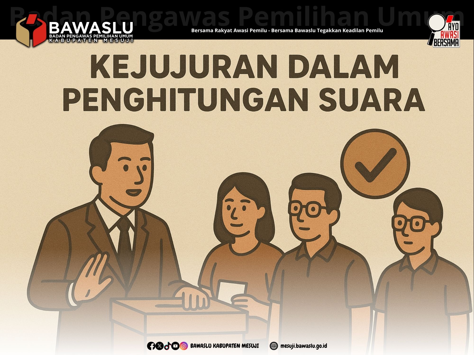 Bawaslu Mesuji Tegaskan Pentingnya Kejujuran dalam Penghitungan Suara
