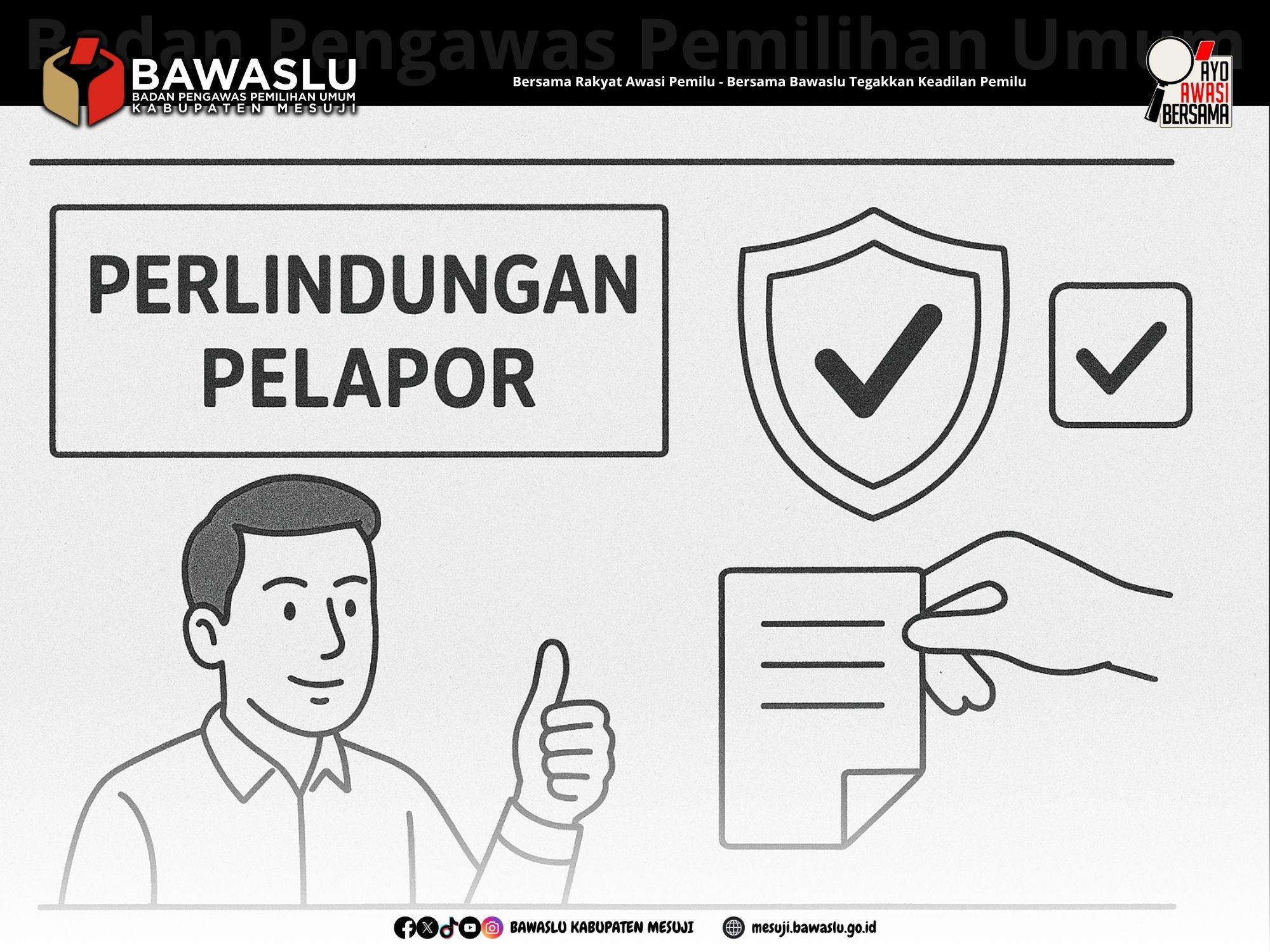 Bawaslu Mesuji Pastikan Perlindungan bagi Pelapor dalam Sengketa Pemilu