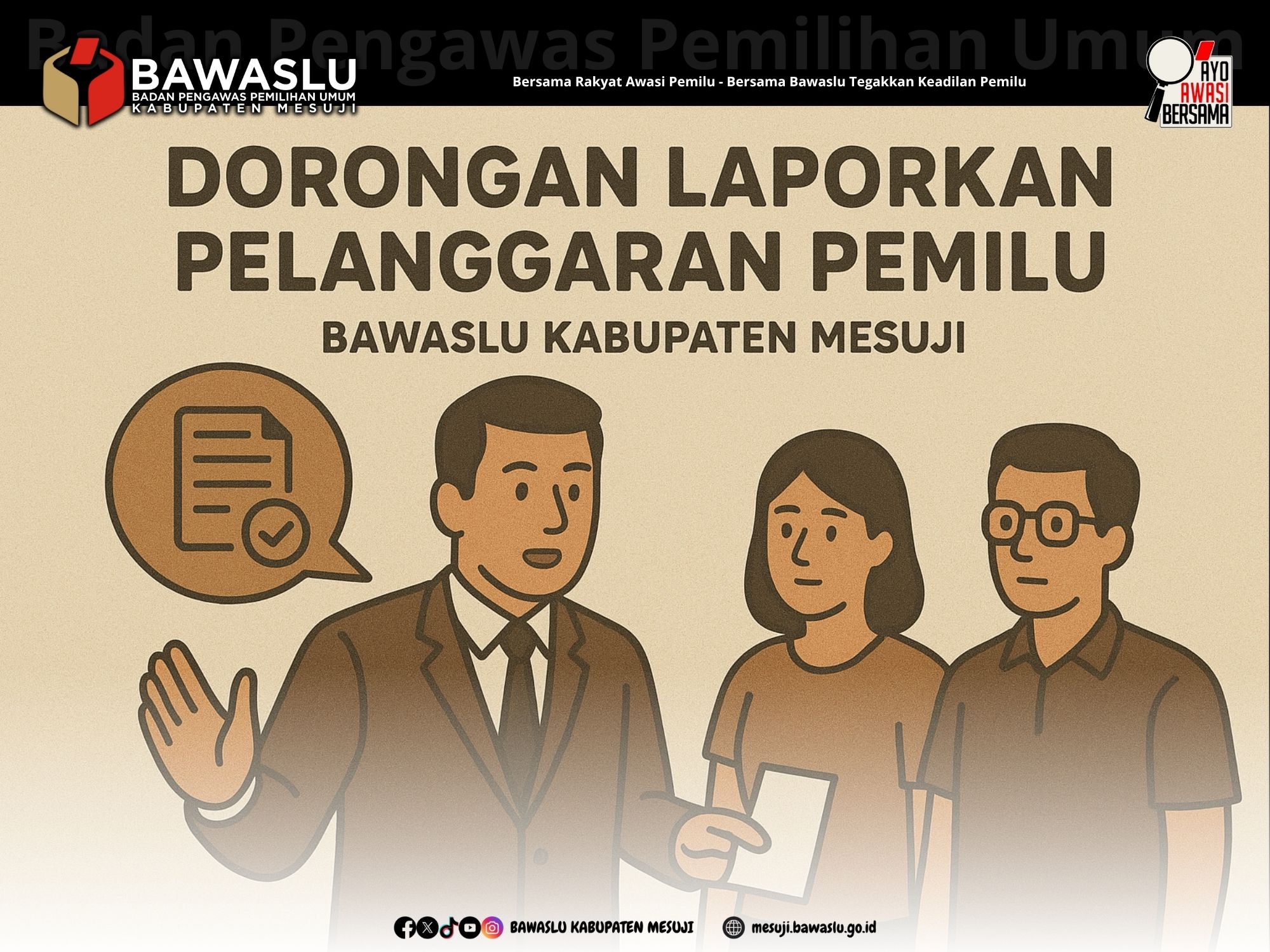 Bawaslu Mesuji Dorong Keberanian Masyarakat dalam Melapor Pelanggaran