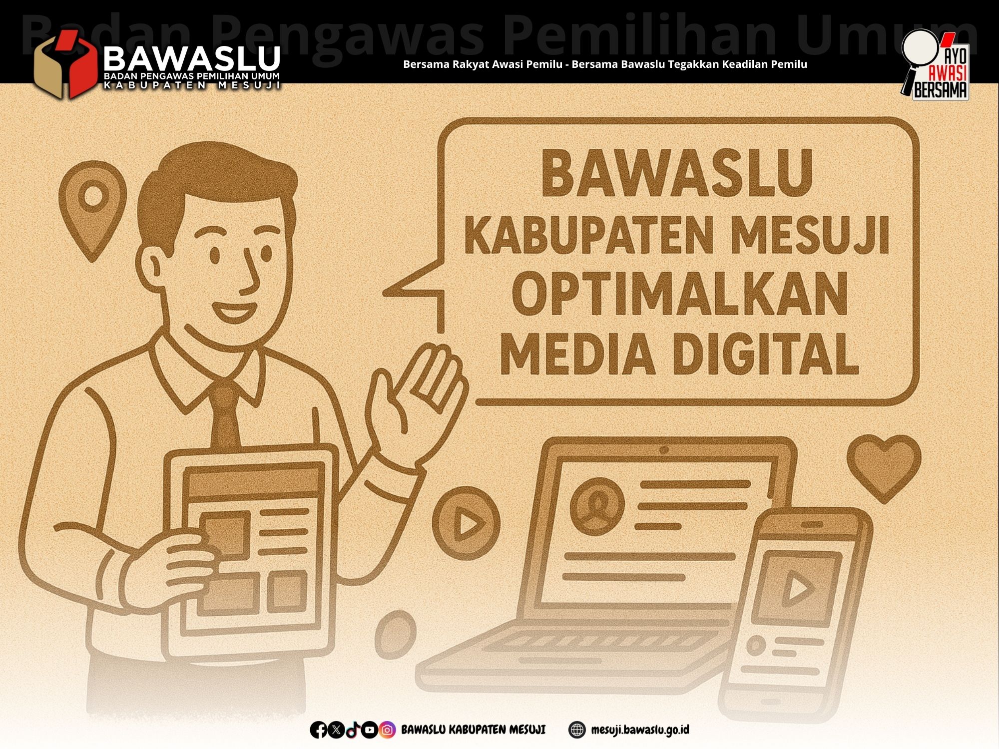 Bawaslu Mesuji Gunakan Media Digital untuk Sosialisasi Pemilu