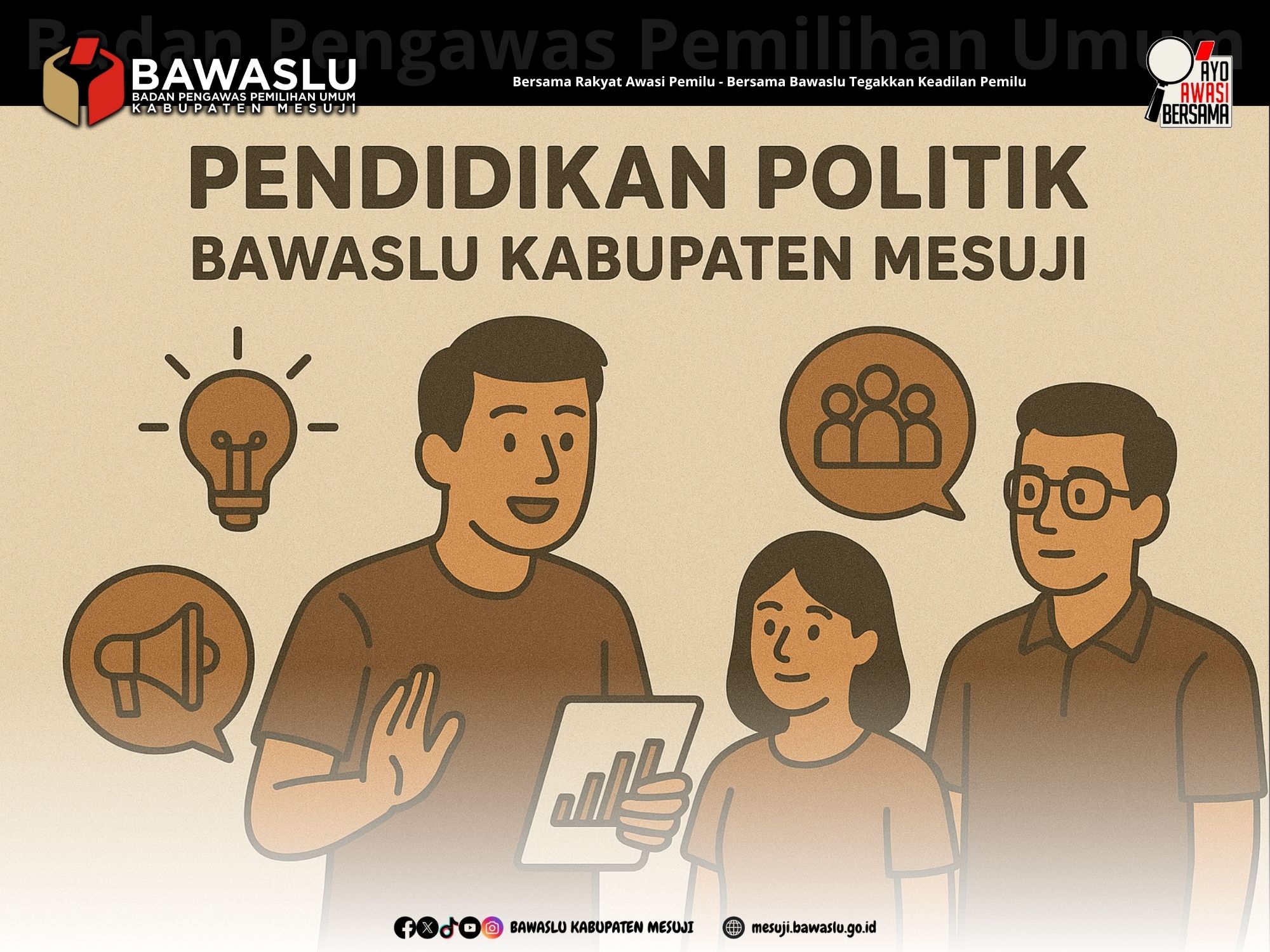 Pendidikan Politik Bawaslu Mesuji Gaet Generasi Muda Peduli Demokrasi