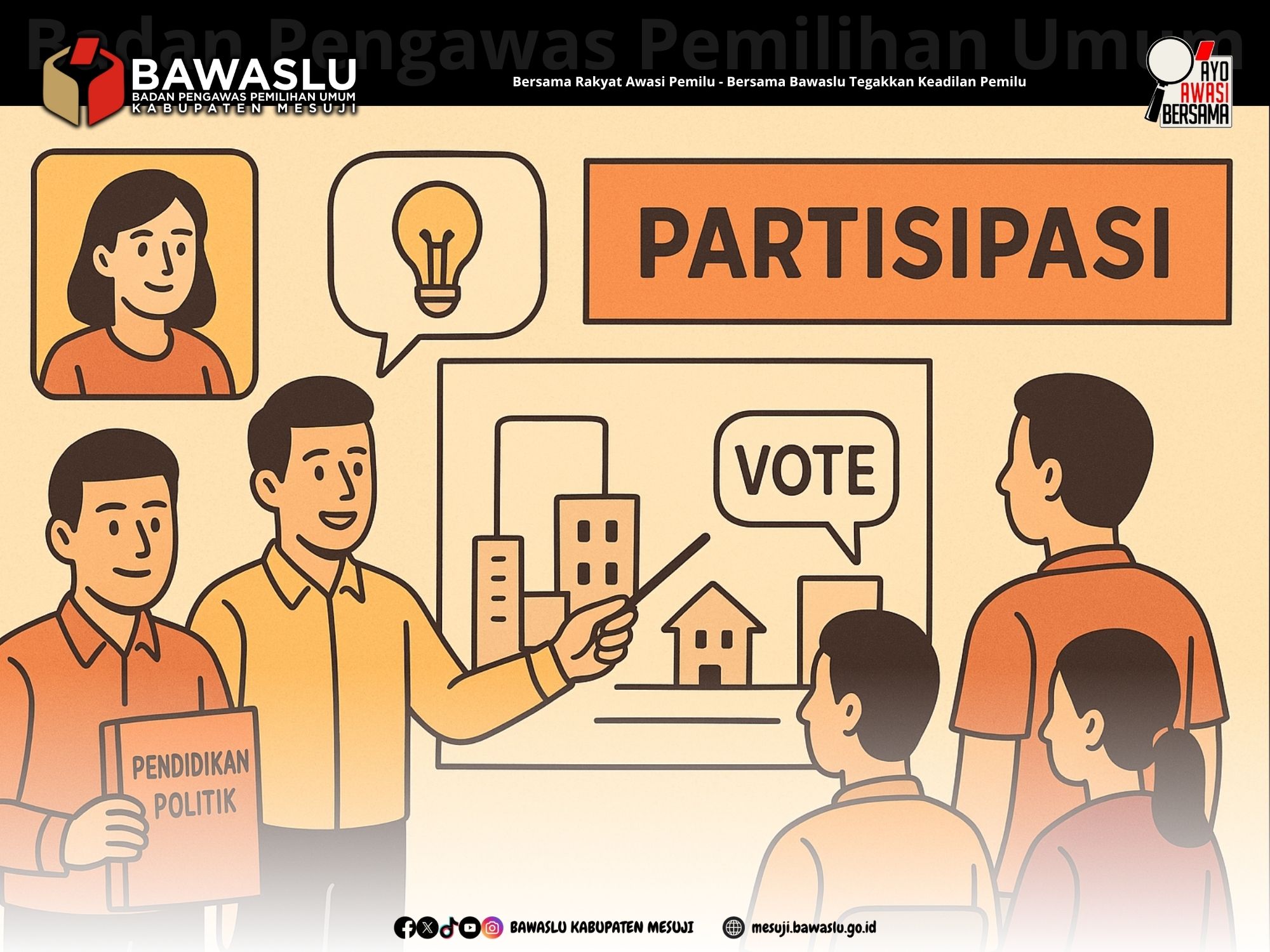 Bawaslu Mesuji Dorong Inovasi Sosialisasi dan Pendidikan Politik