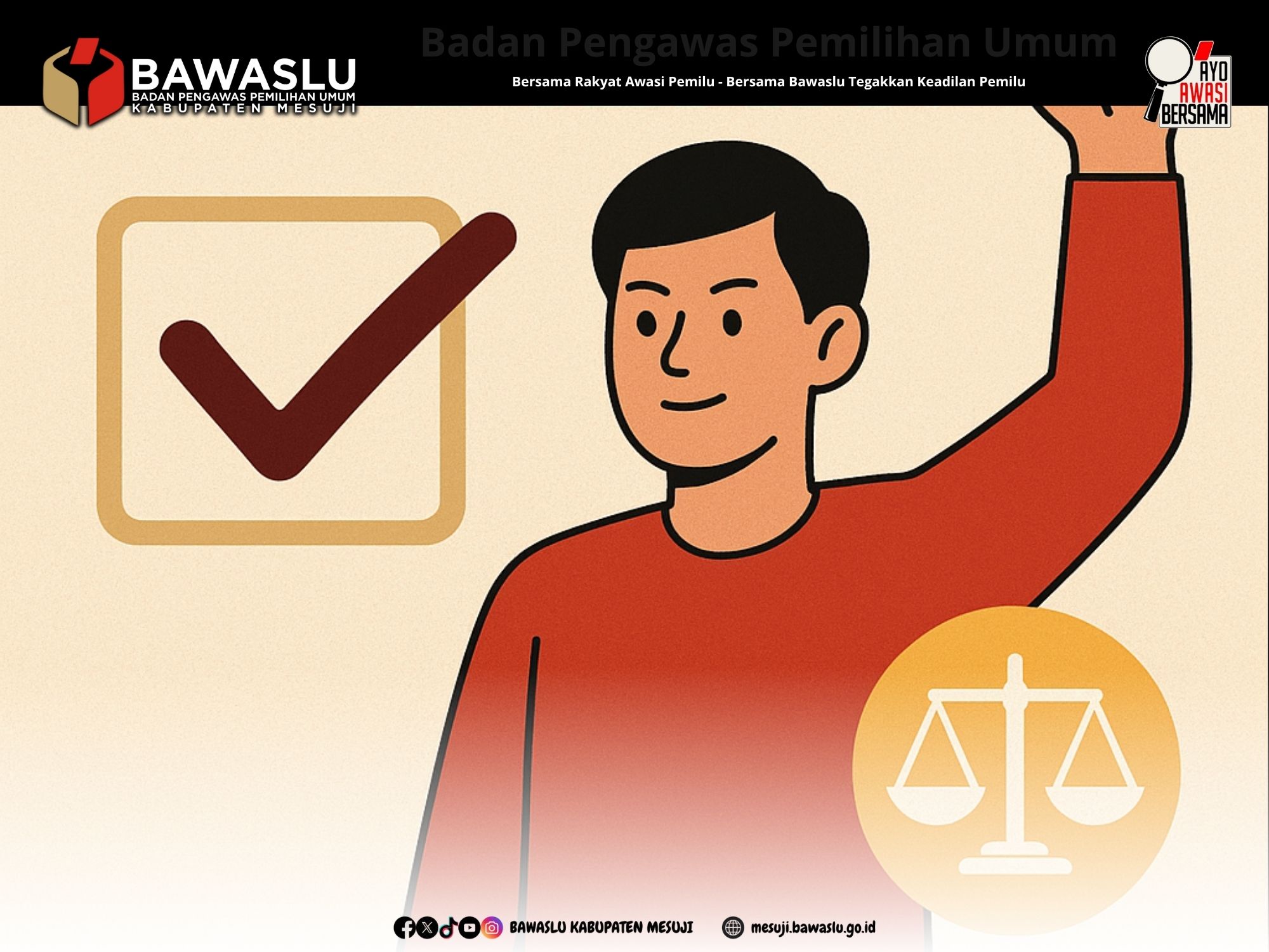 Bawaslu Mesuji Ajak Masyarakat Jadi Sahabat Pengawasan Pemilu