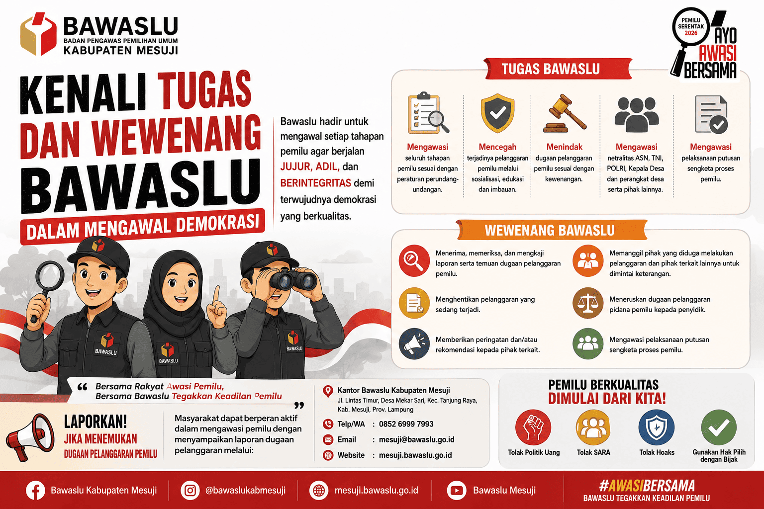 Kenali Tugas dan Wewenang Bawaslu dalam Mengawal Demokrasi