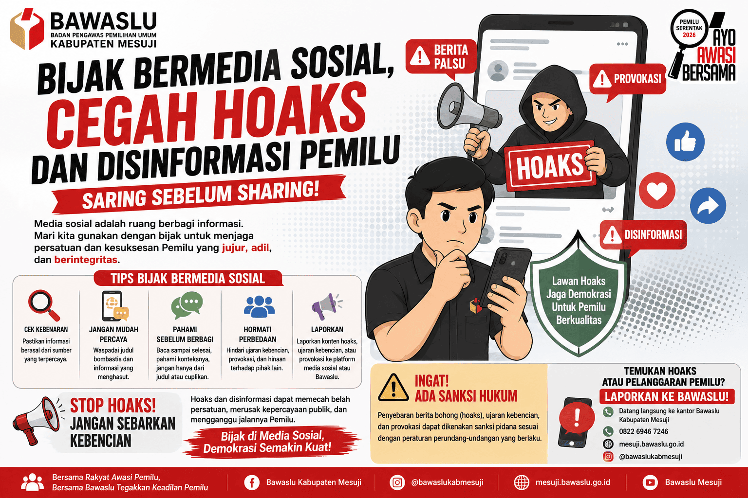Bijak Bermedia Sosial, Cegah Hoaks dan Disinformasi Pemilu