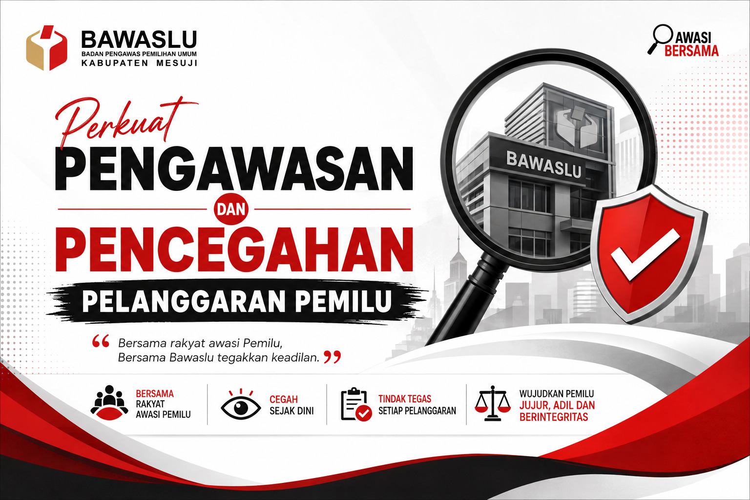 Perkuat Pengawasan, Cegah Pelanggaran Pemilu!