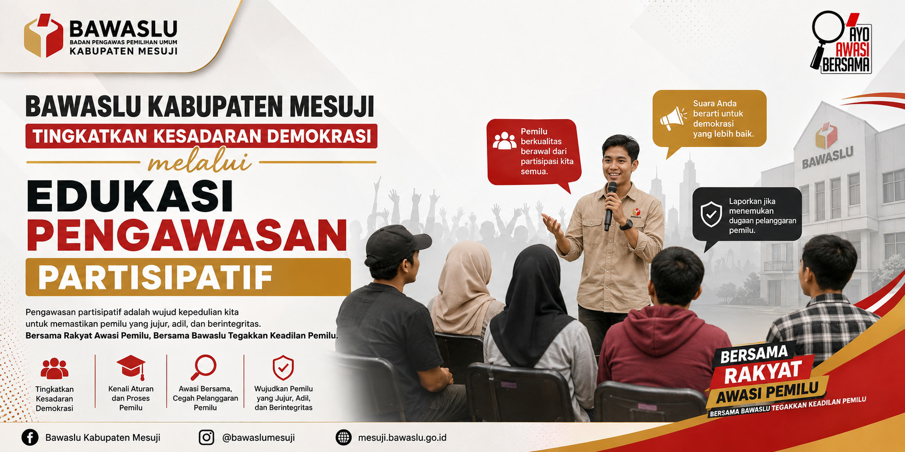 Bawaslu Kabupaten Mesuji Tingkatkan Kesadaran Demokrasi melalui Edukasi Pengawasan Partisipatif 
