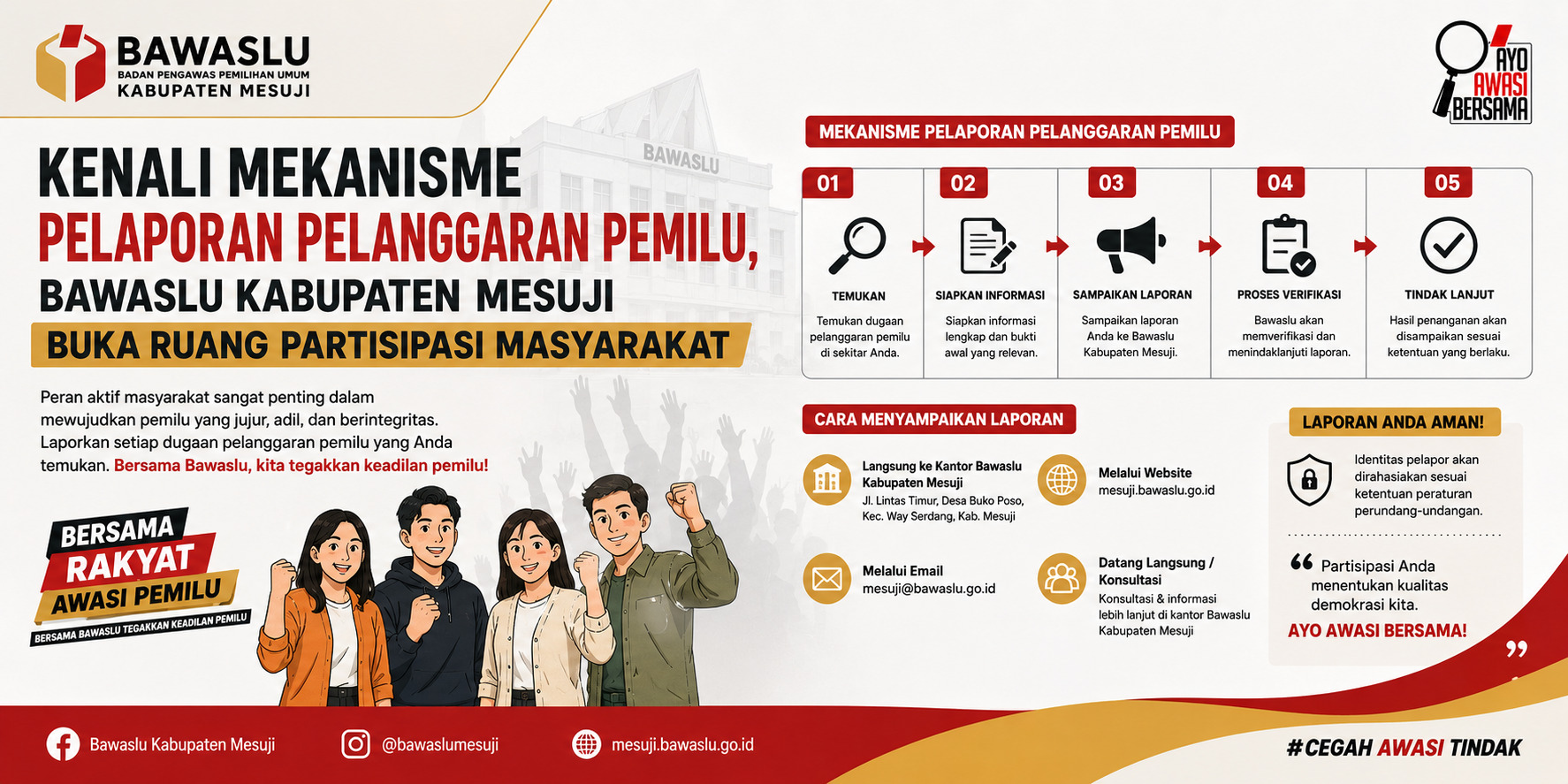 Bawaslu Kabupaten Mesuji Buka Ruang Partisipasi Masyarakat dalam Pelaporan Pelanggaran Pemilu