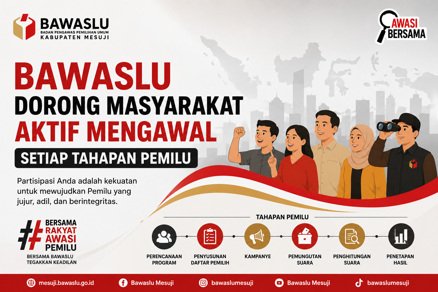 Bawaslu Dorong Masyarakat Aktif Mengawal Setiap Tahapan Pemilu