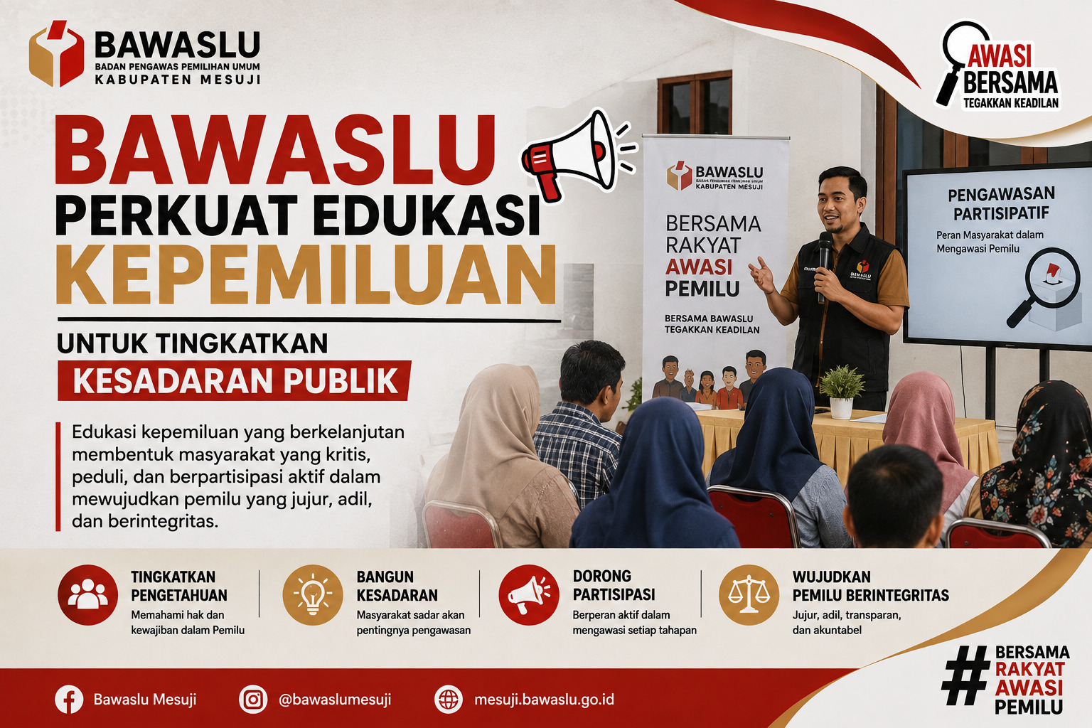 Bawaslu Perkuat Edukasi Kepemiluan untuk Tingkatkan Kesadaran Publik