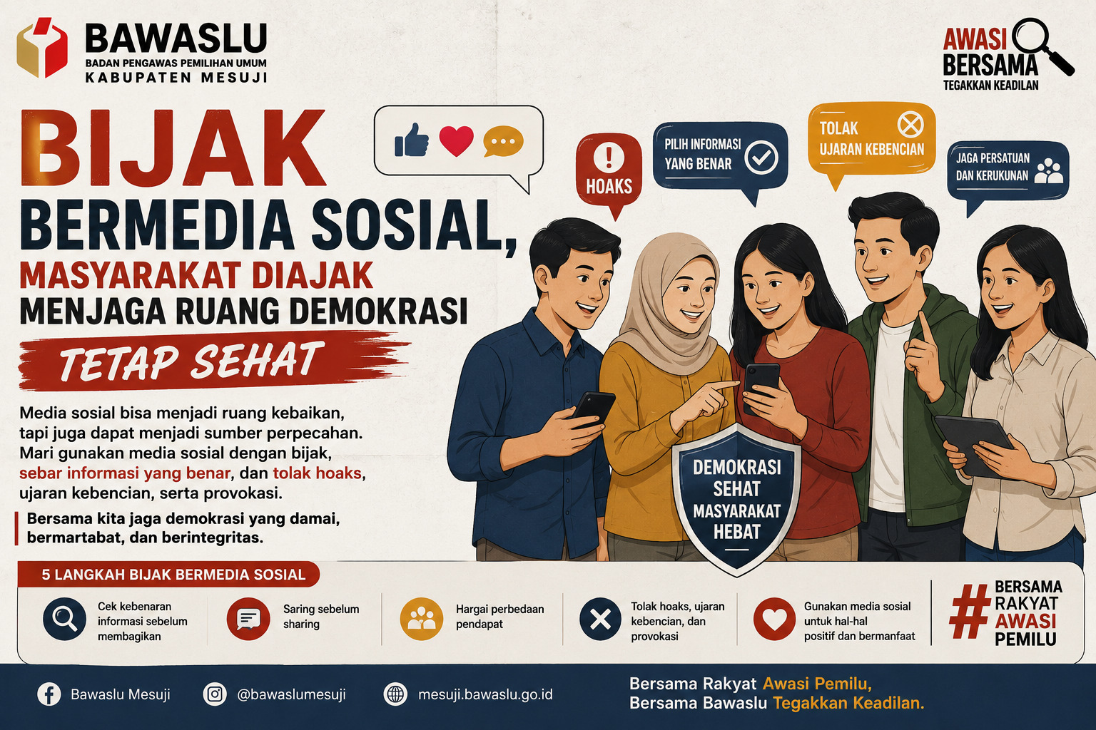 Bijak Bermedia Sosial, Masyarakat Diajak Menjaga Ruang Demokrasi Tetap Sehat