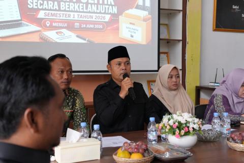 Hadir mewakili Bawaslu Kabupaten Mesuji, Koordinator Divisi Hukum, Pencegahan, Partisipasi Masyarakat, dan Hubungan Masyarakat (HP2H), Wahyu Eko Prasetiyo