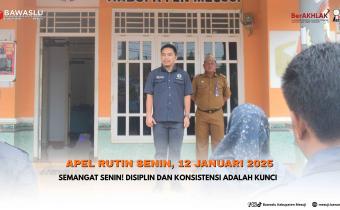 Pimpin Apel Pagi, PLH Ketua Bawaslu Mesuji Tekankan Pentingnya Konsistensi Disiplin