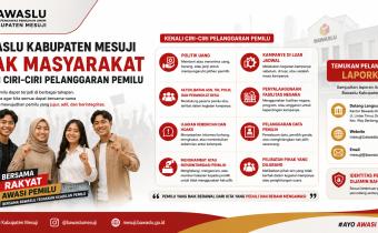Bawaslu Kabupaten Mesuji Ajak Masyarakat Kenali Ciri-Ciri Pelanggaran Pemilu